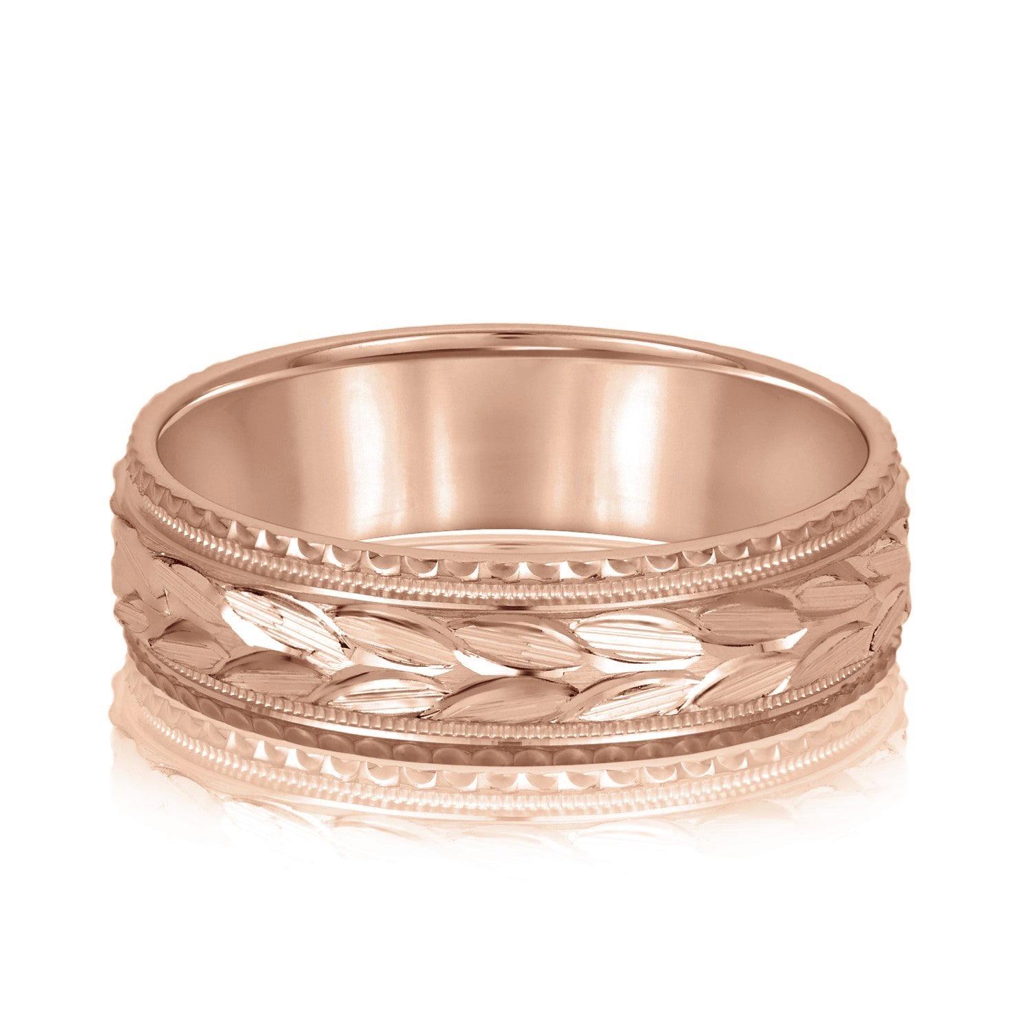 Greek God Wreath Style Men’s Wedding Band