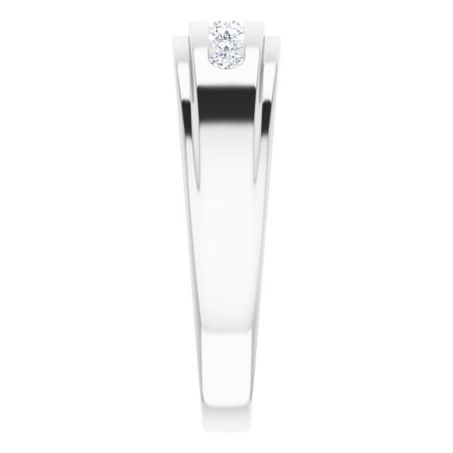 0.20 ctw Channel Set Round Diamond Men's Ring-VIRABYANI