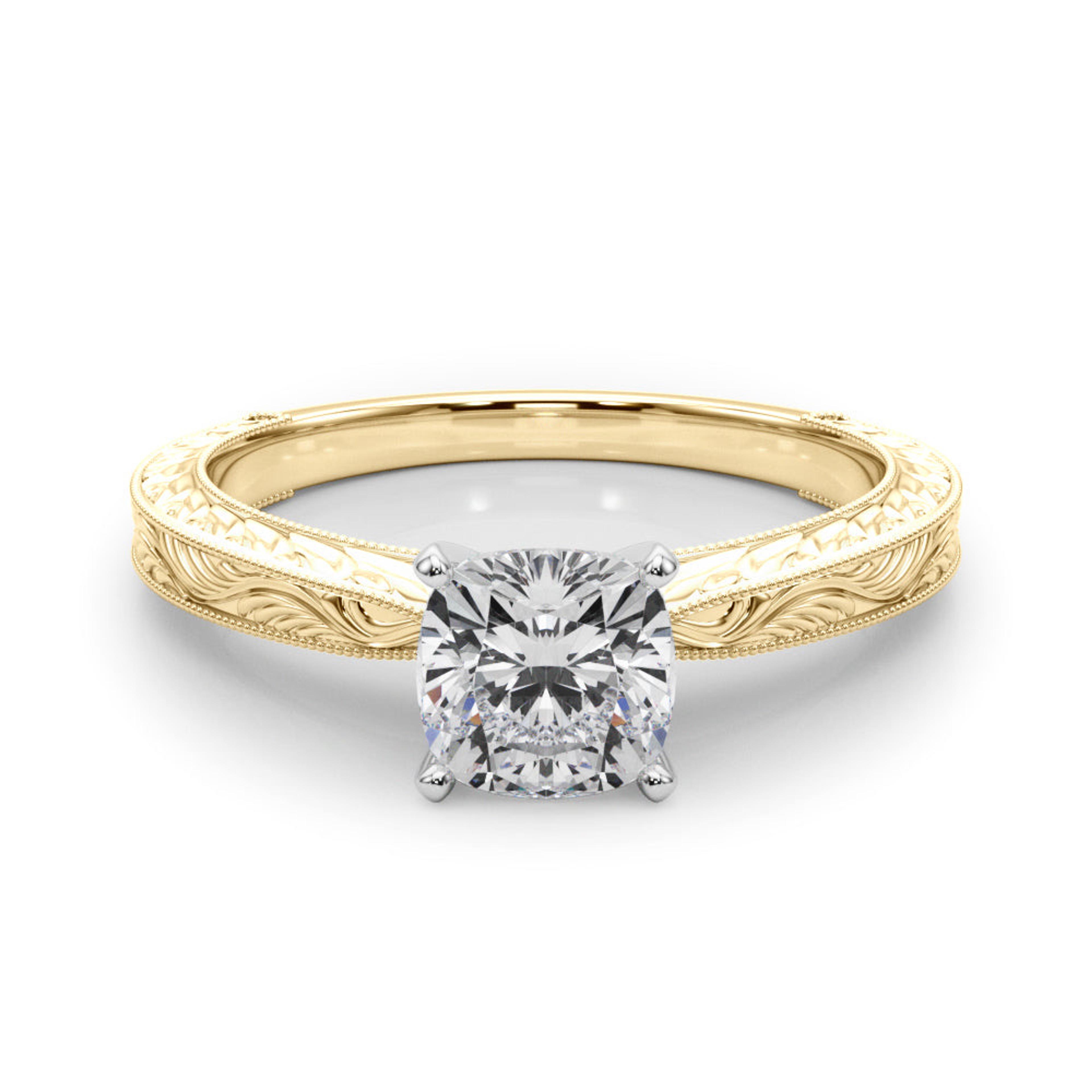 Victoria Cushion Diamond Solitaire Engagement Ring