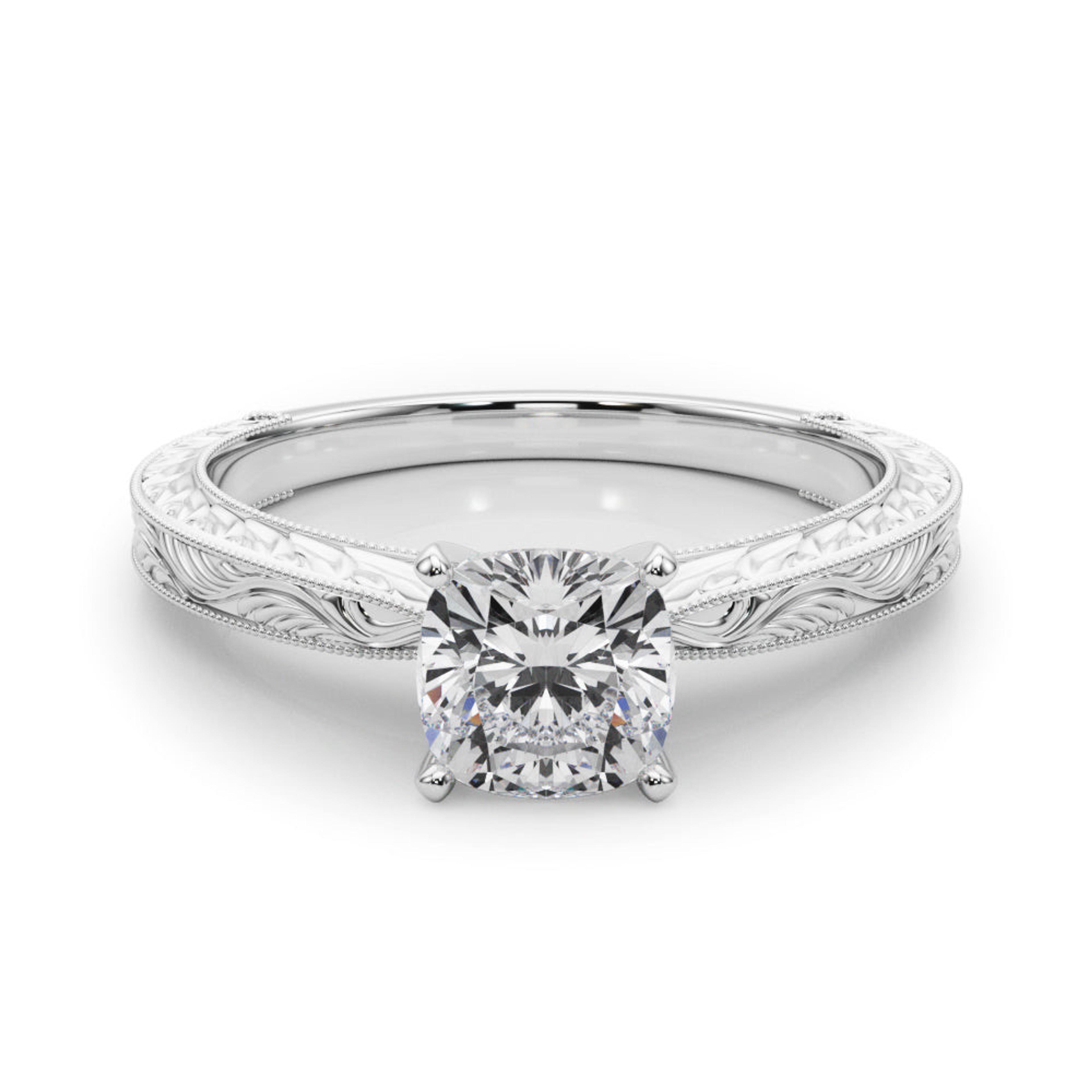 Victoria Cushion Diamond Solitaire Engagement Ring