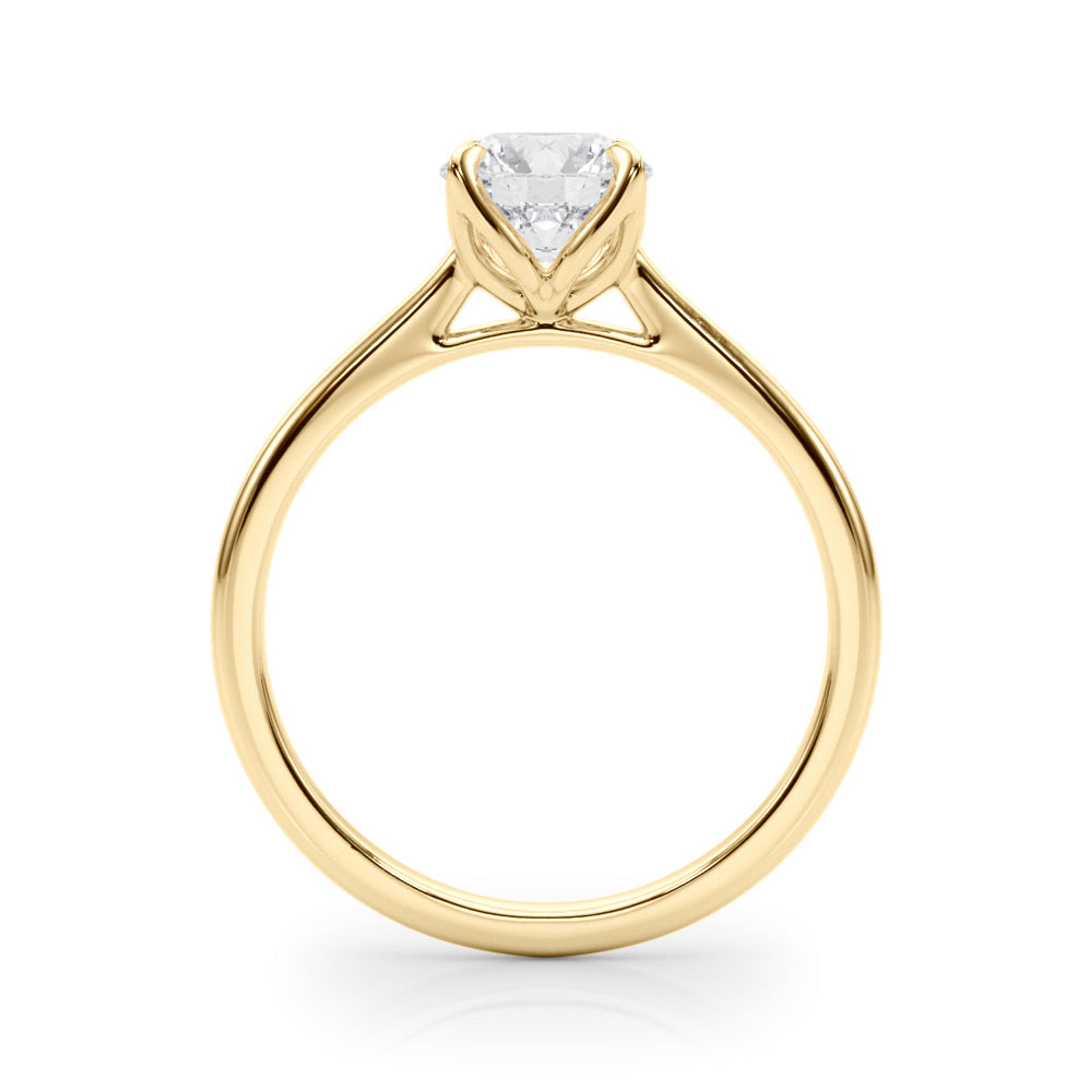 Flora Round  Diamond Solitaire Engagement Ring