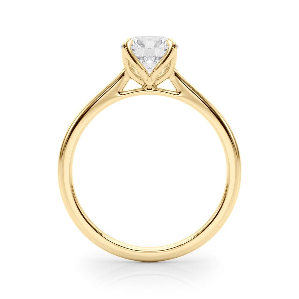 Flora Round Diamond Solitaire Engagement Ring