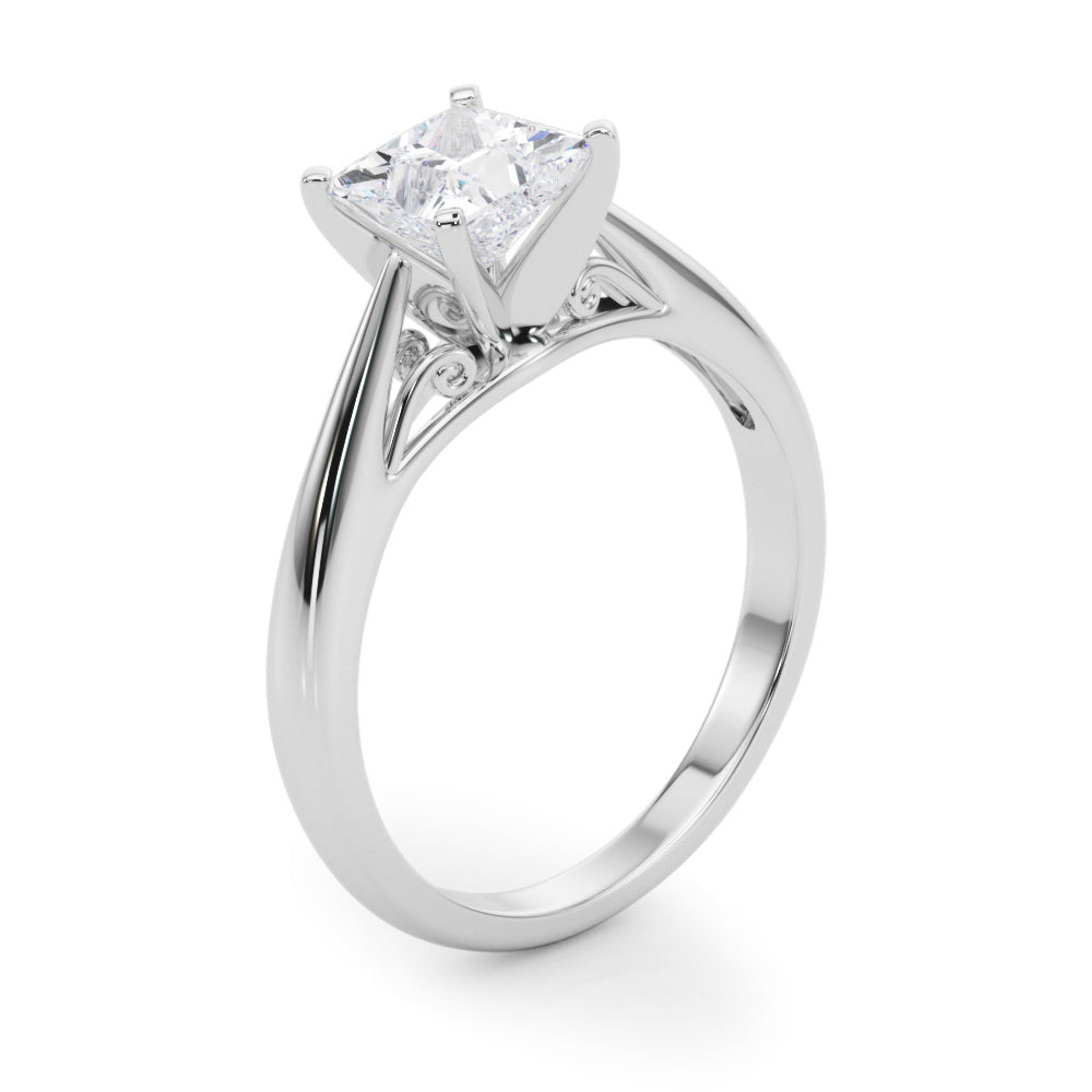 Katerina Princess Lab Grown Diamond Solitaire Engagement Ring IGI Certified