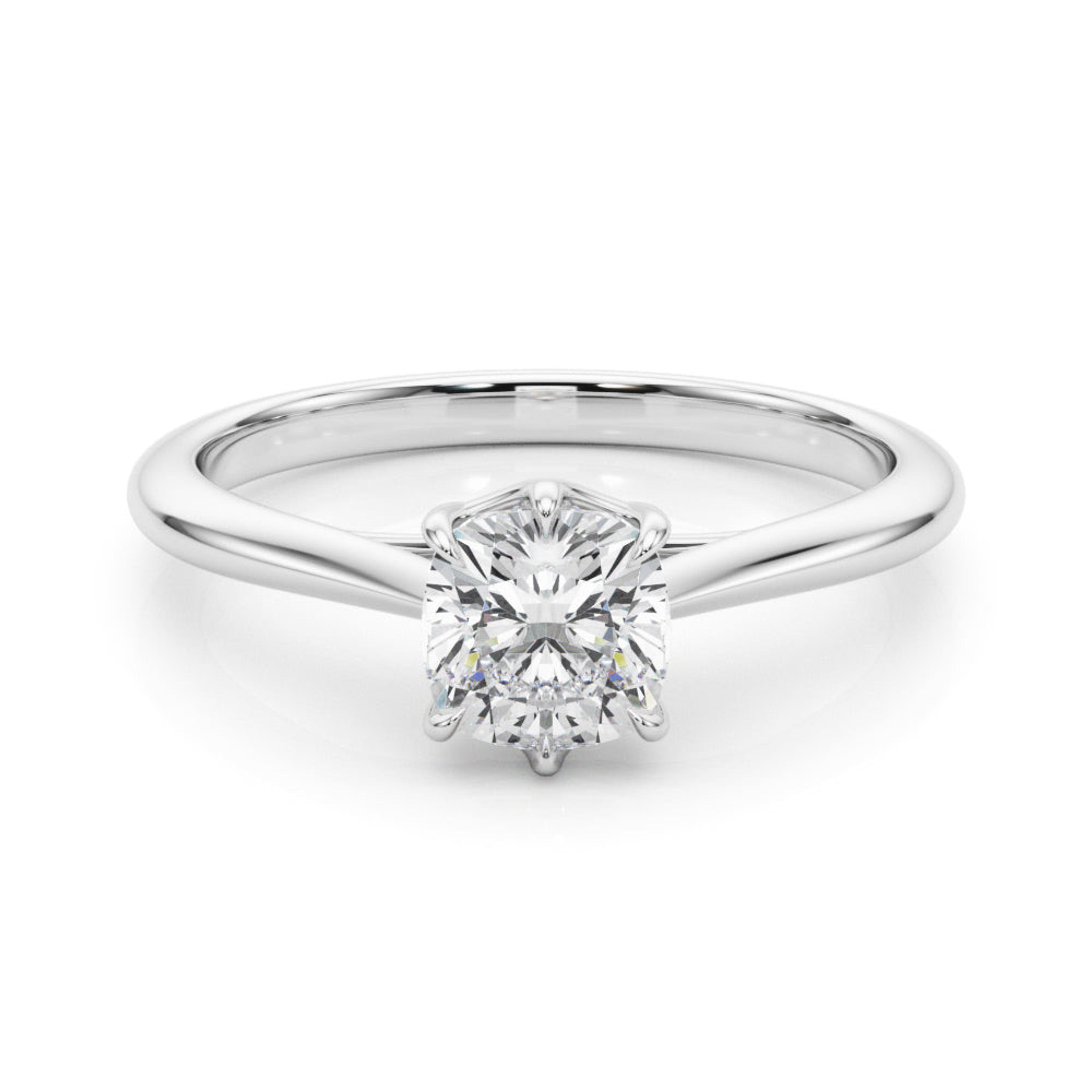 Grace Cushion Diamond Solitaire Engagement Ring