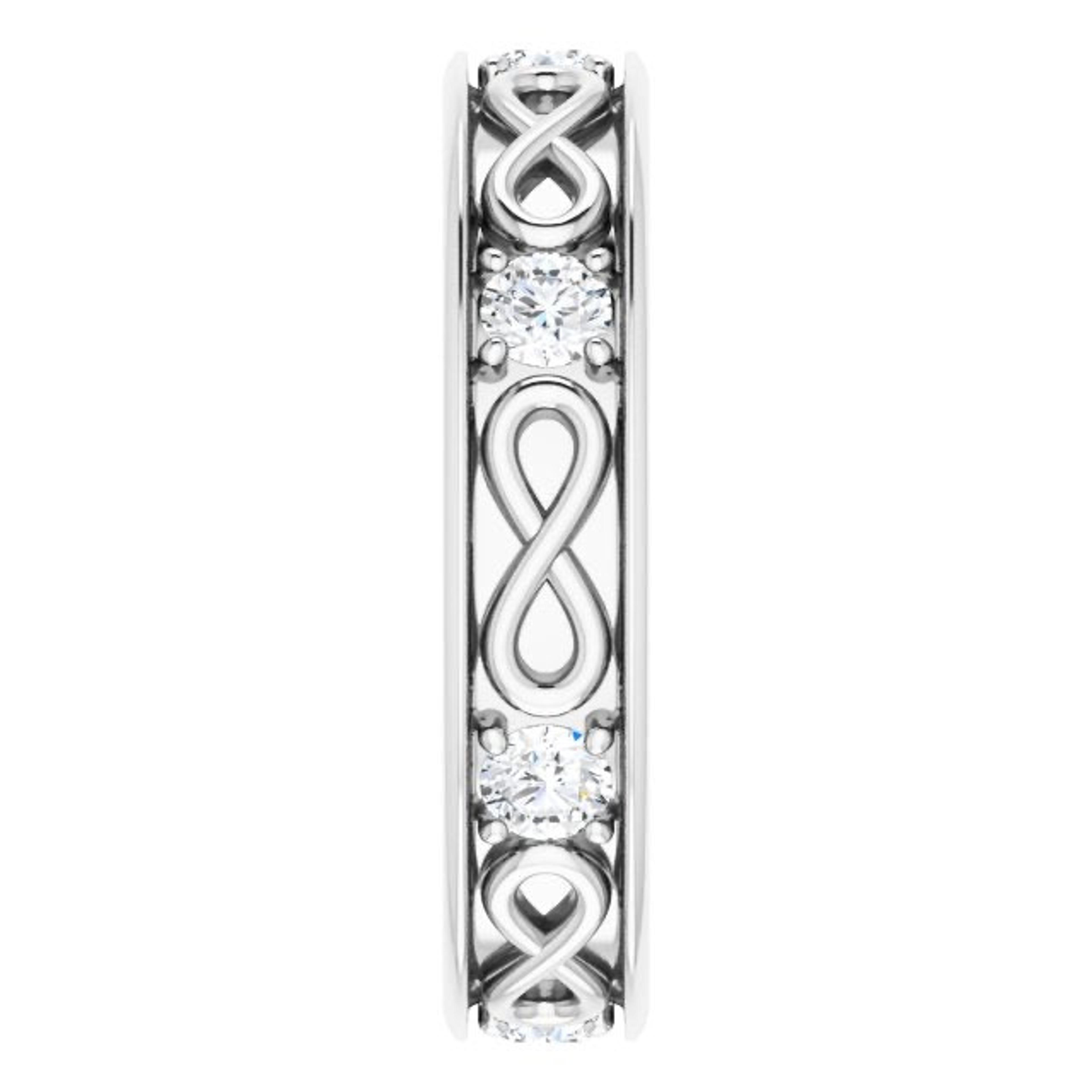 0.70 ctw Round Diamond Infinity Design Men's Ring