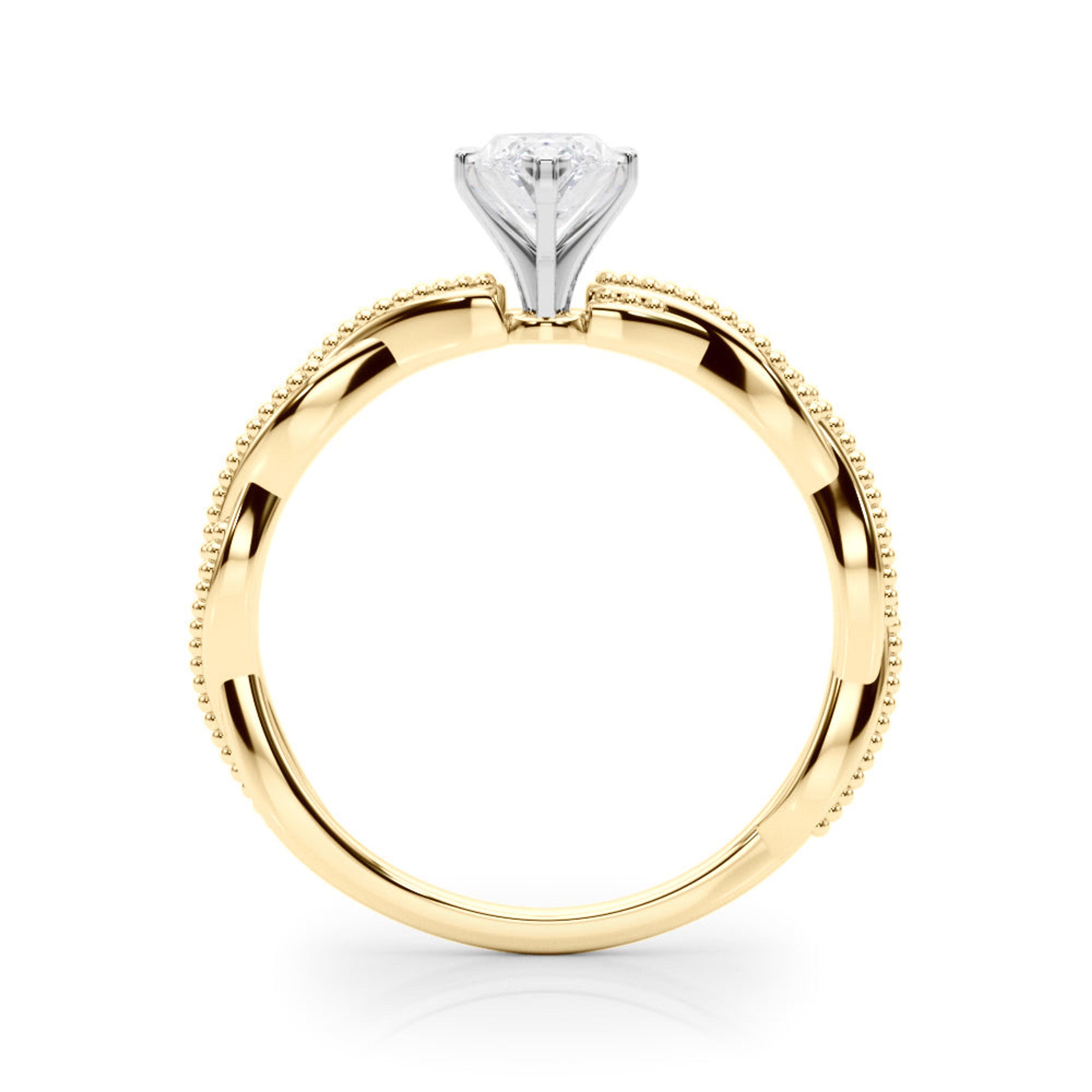 Anastasia Twisted Vine Marquise Diamond Solitaire Engagement Ring