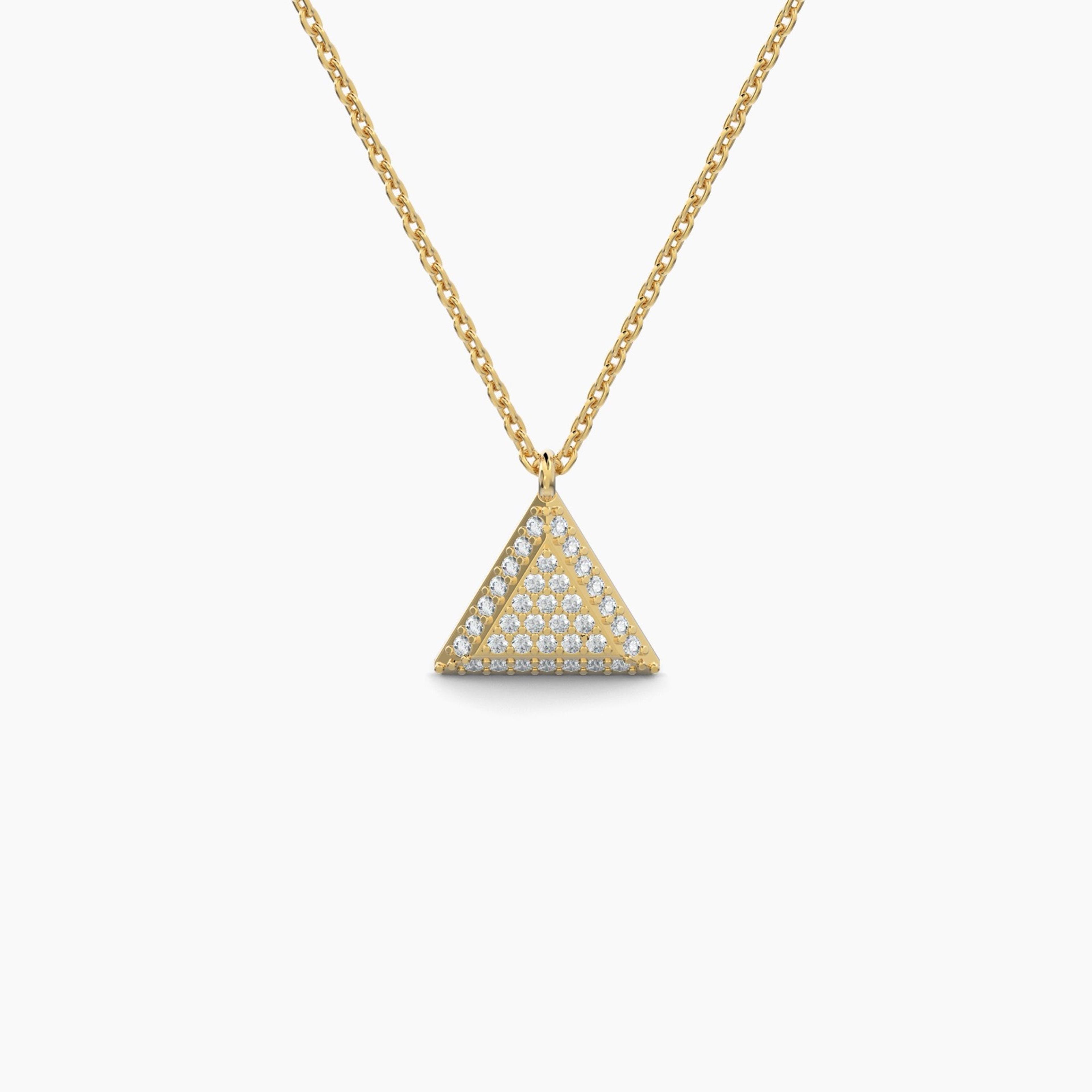 Triangle Shaped AMoré Pavé Necklace With 0.30 ct. Diamonds