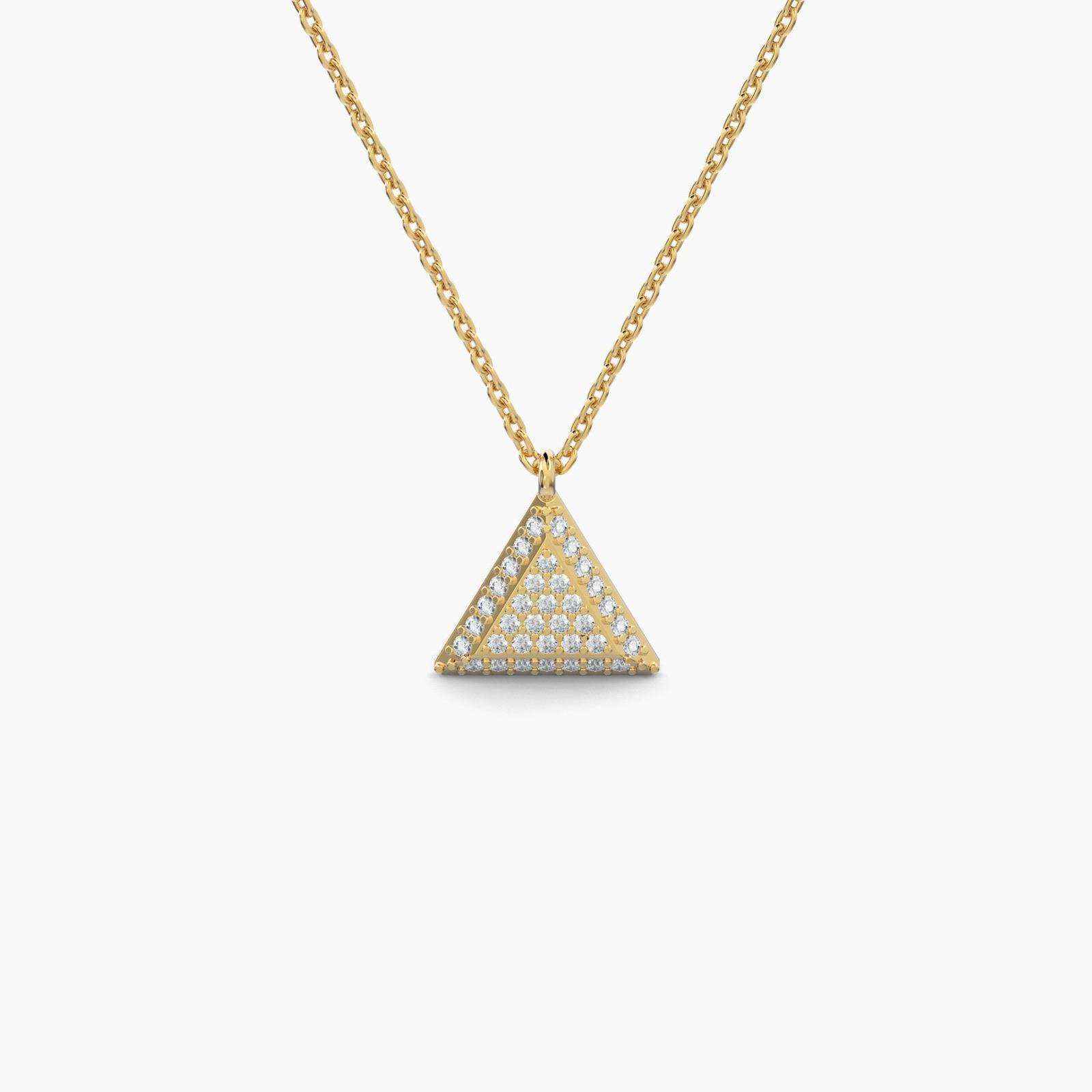Triangle Shaped AMoré Pavé Necklace With 0.30 ct. Diamonds