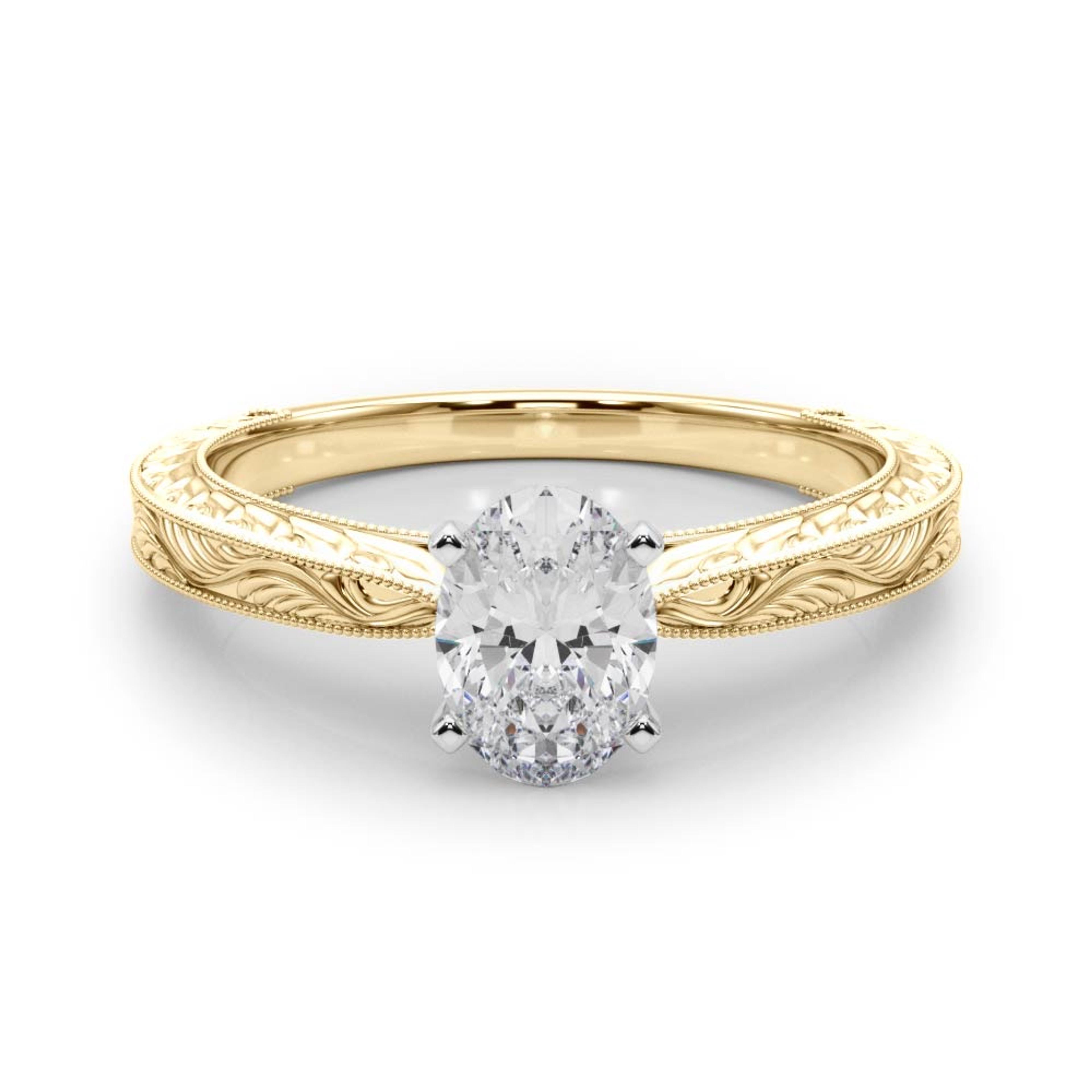 Victoria Oval Diamond Solitaire Engagement Ring
