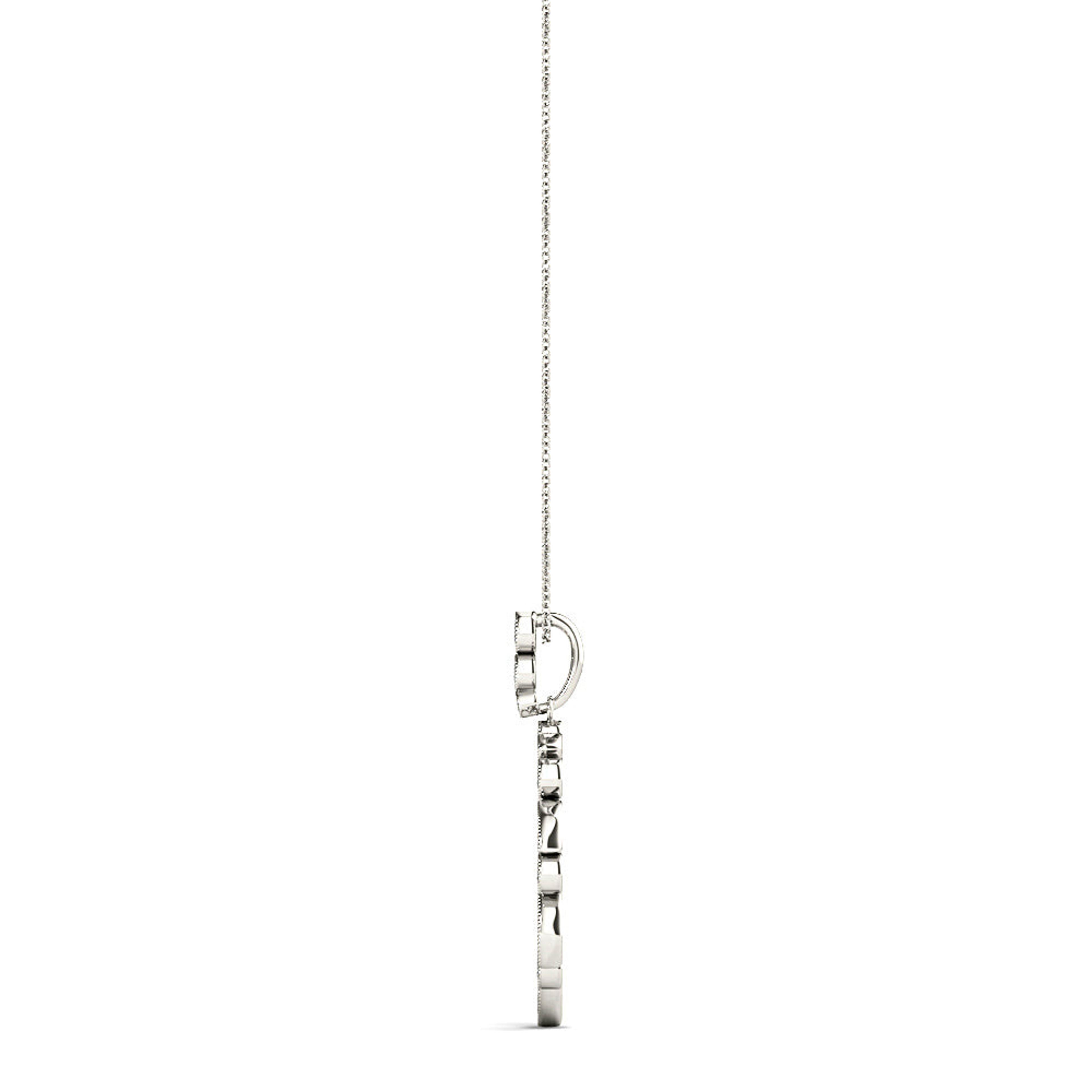 0.50 ctw Diamond Milgrain Circle Necklace Pendant-VIRABYANI