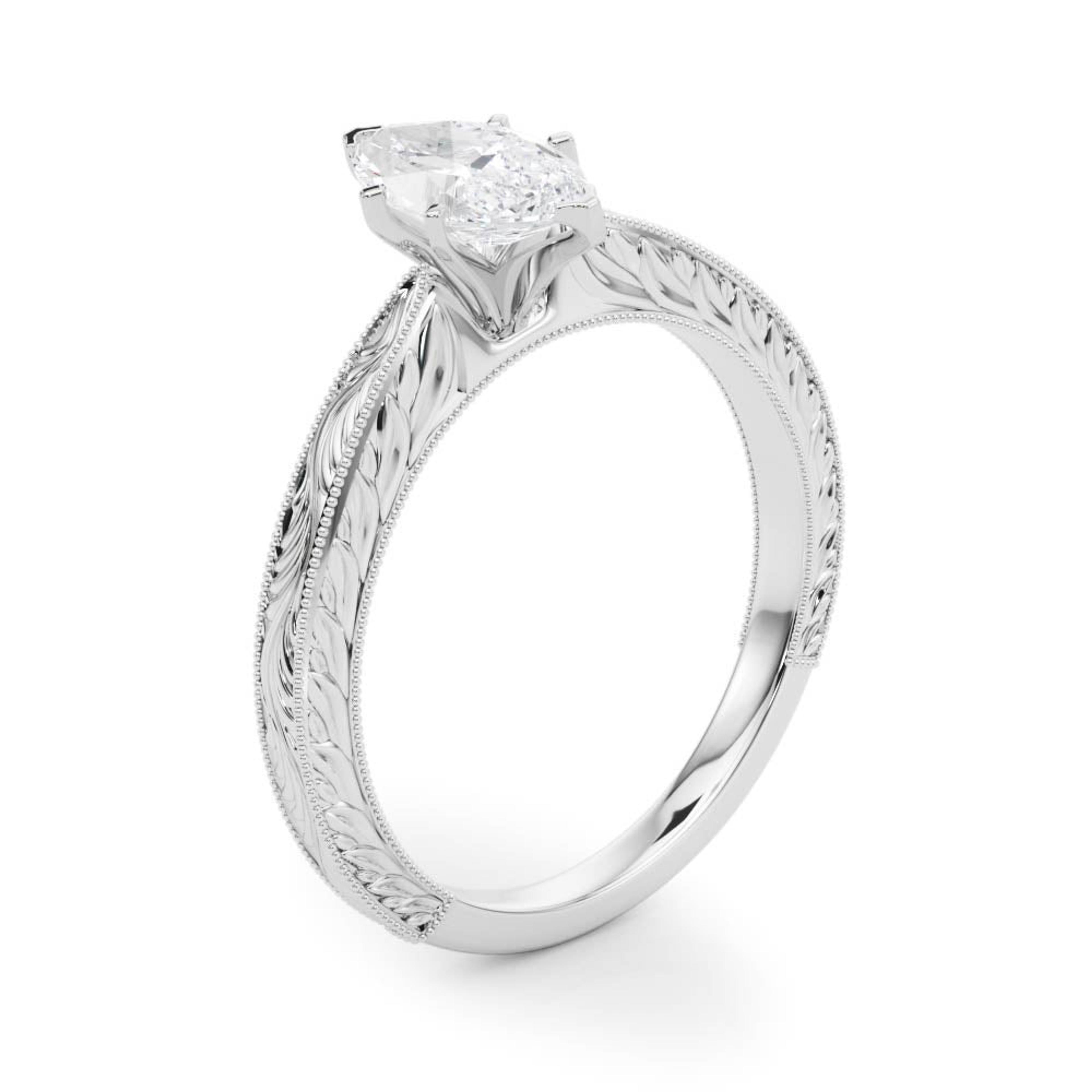 Victoria Marquise Lab Grown Diamond Solitaire Engagement Ring IGI Certified