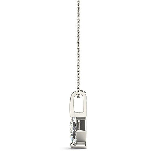 Princess Cut Diamond Solitaire Necklace Pendant-VIRABYANI
