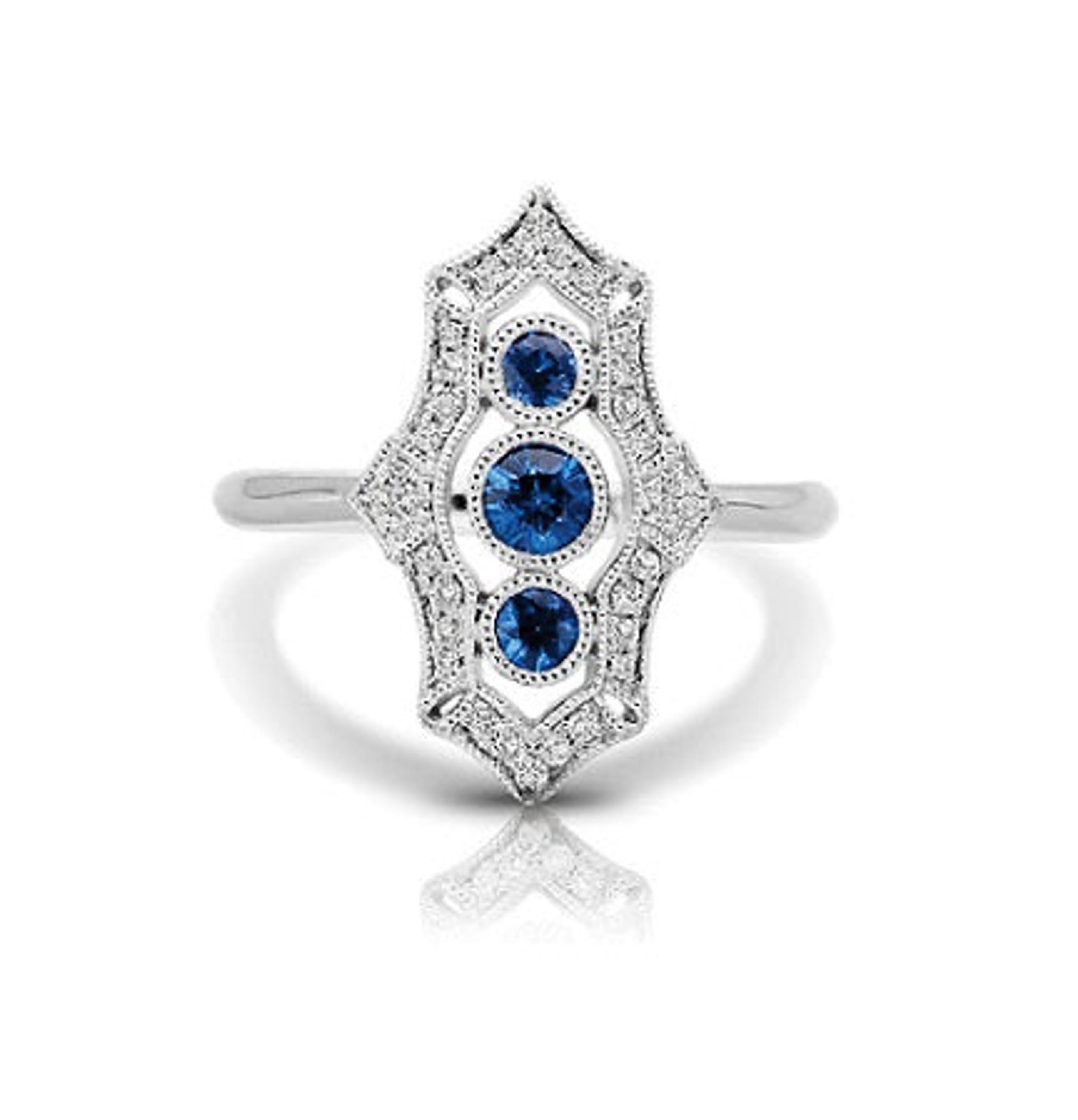 Vintage Inspired 0.40 ct. Natural Blue Sapphire Ring