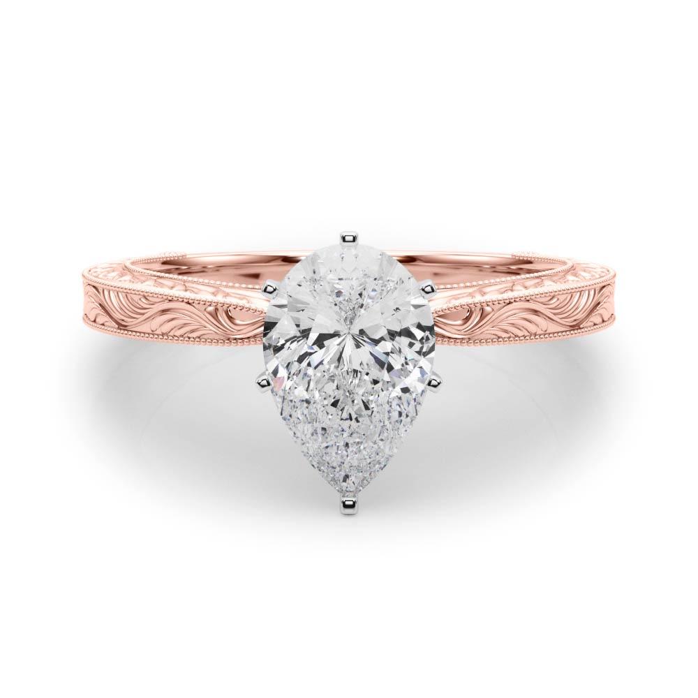 Victoria Pear Diamond Solitaire Engagement Ring