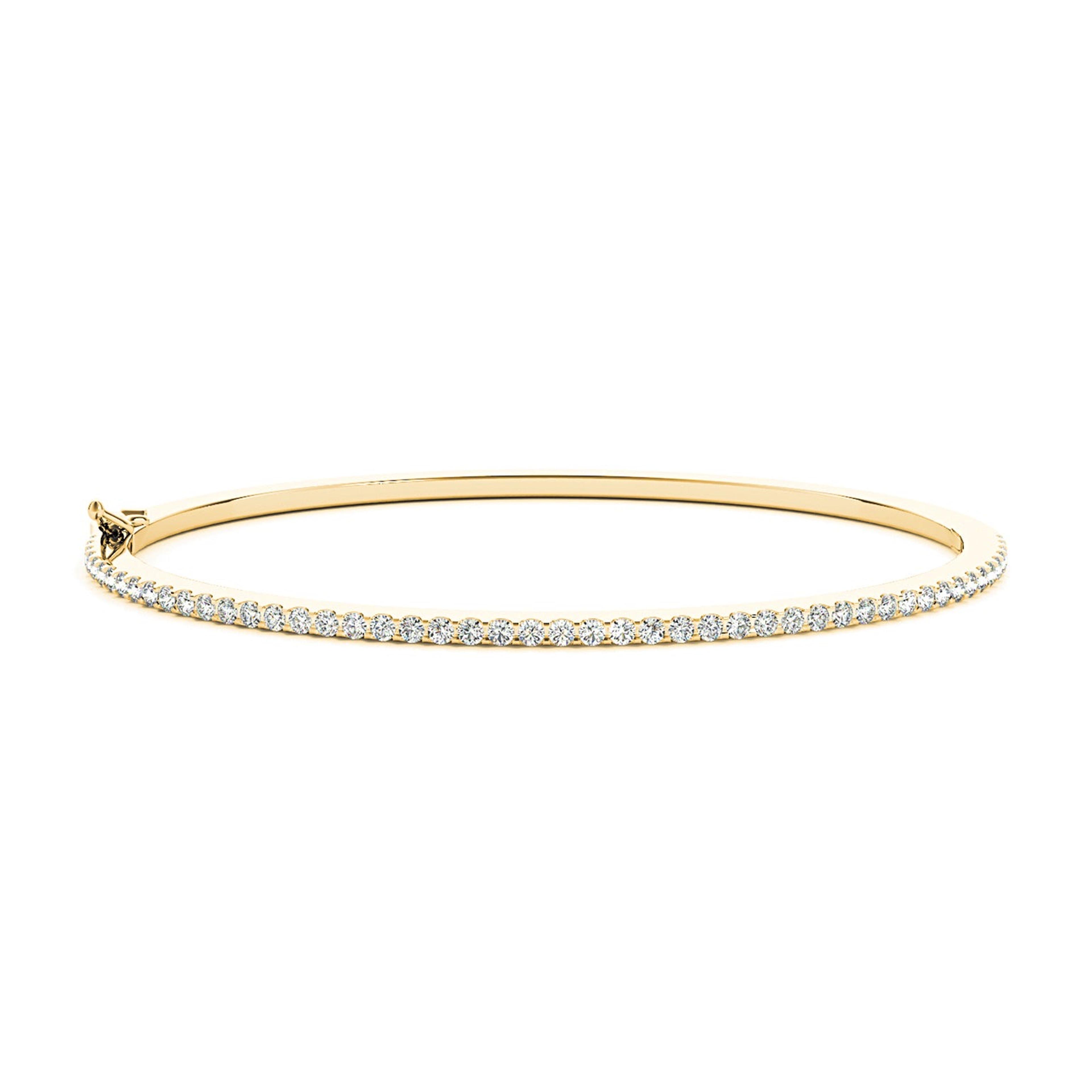 0.85 ctw Round Diamond Classic Bangle Bracelet-VIRABYANI