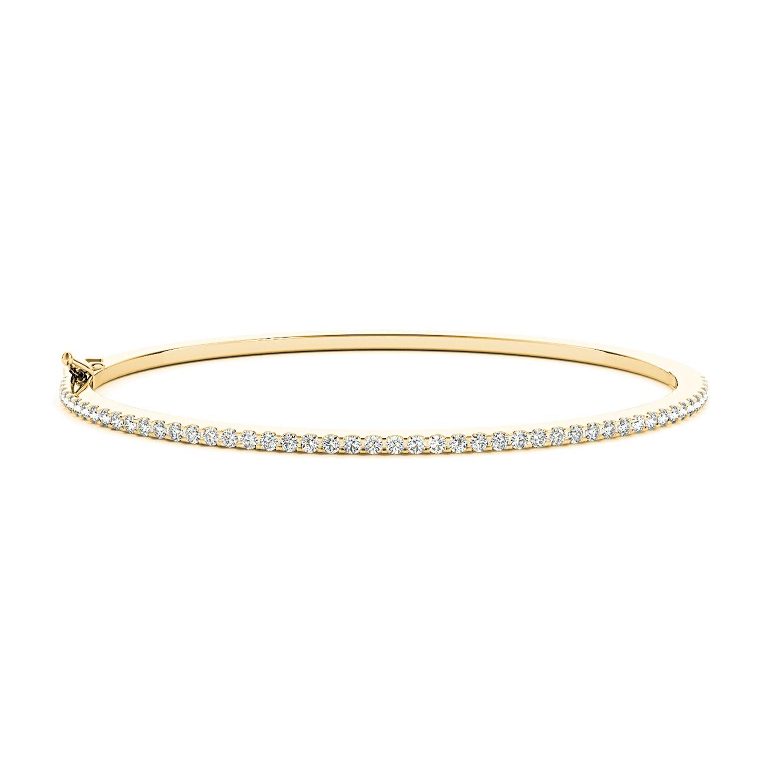 0.85 ctw Round Diamond Classic Bangle Bracelet-VIRABYANI
