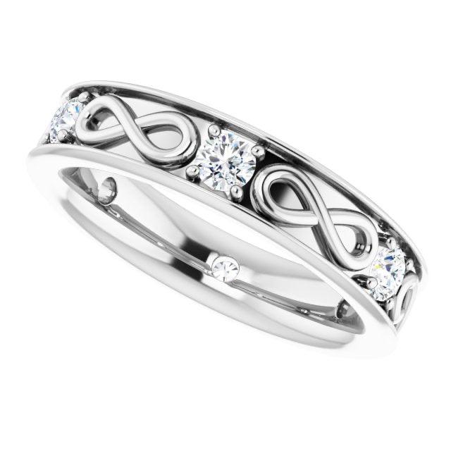 0.70 ctw Round Diamond Infinity Design Men's Ring