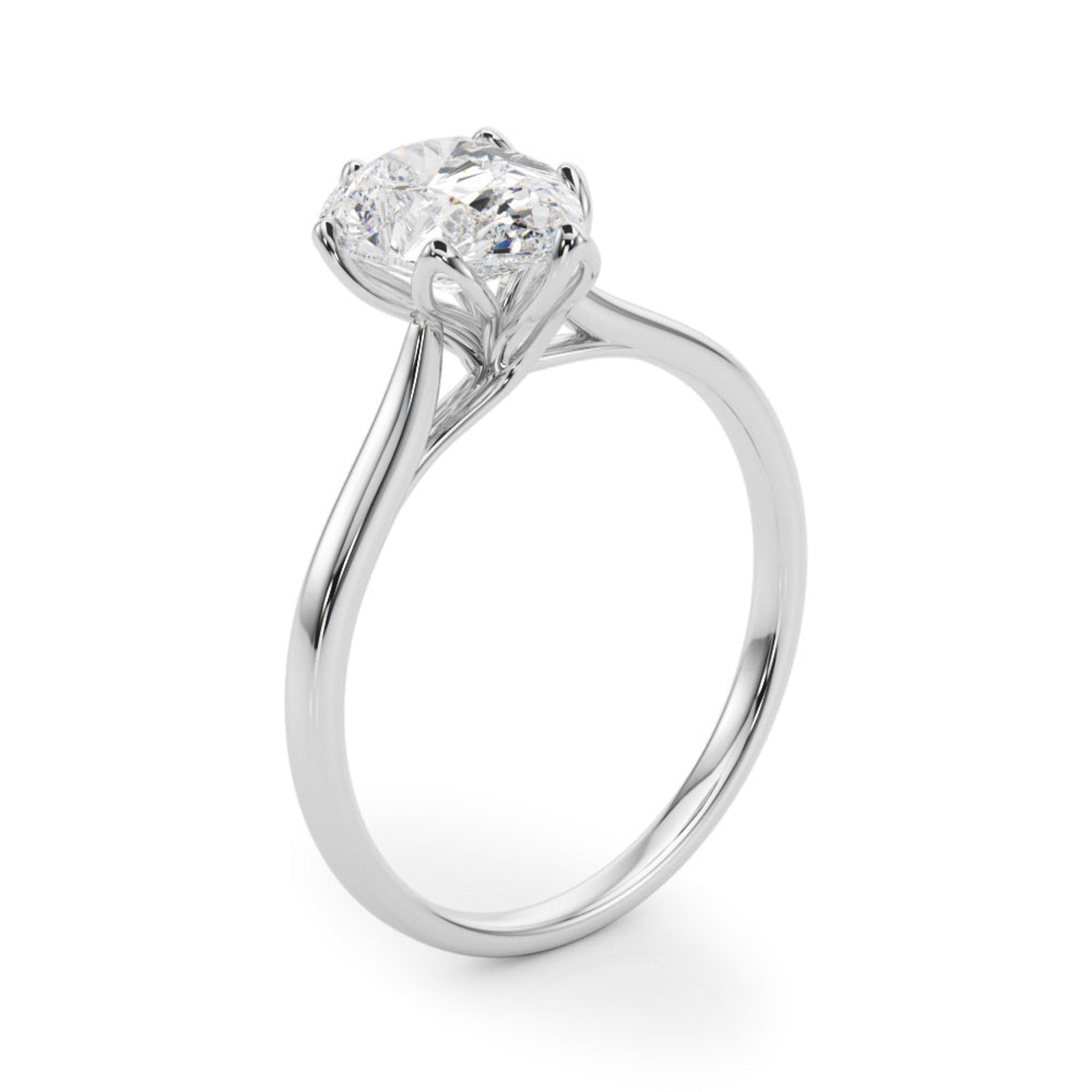 Esme Pear Lab Grown Diamond Solitaire Engagement Ring IGI Certified