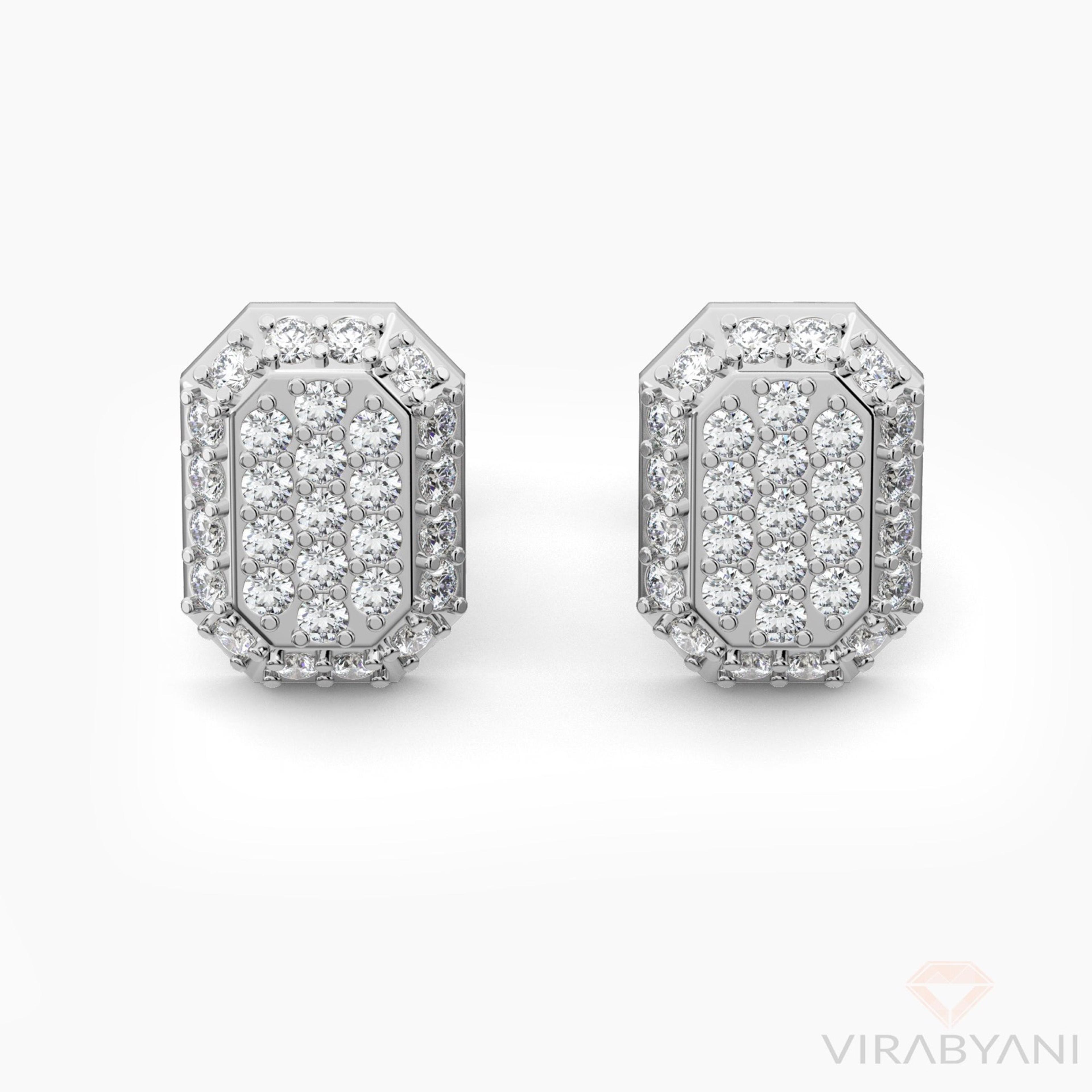 Emerald Shaped AMoré Pavé Earrings With 0.45 ct. Diamonds