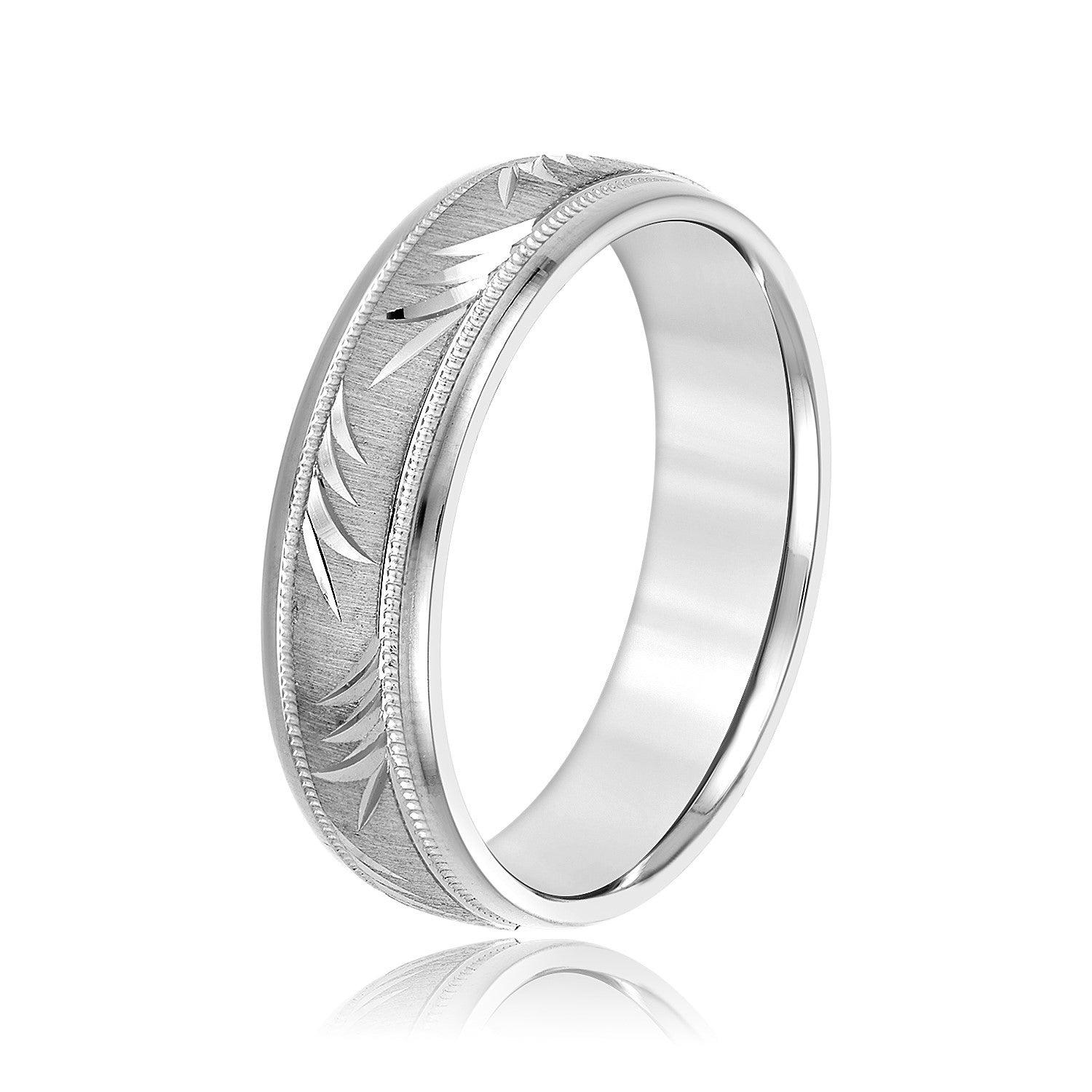 Men's Nature Inspired Diagonal Leaf Band