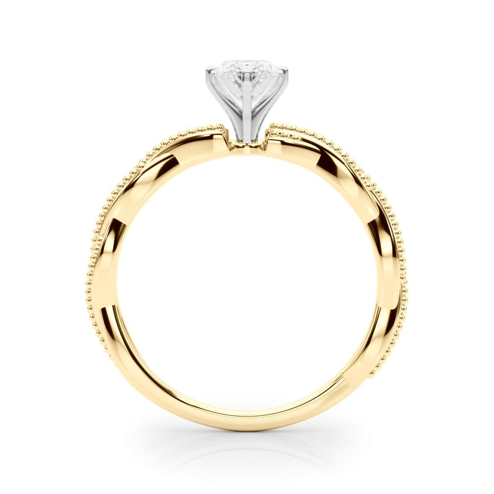 Anastasia Twisted Vine Marquise Lab Grown Diamond Solitaire Engagement Ring IGI Certified