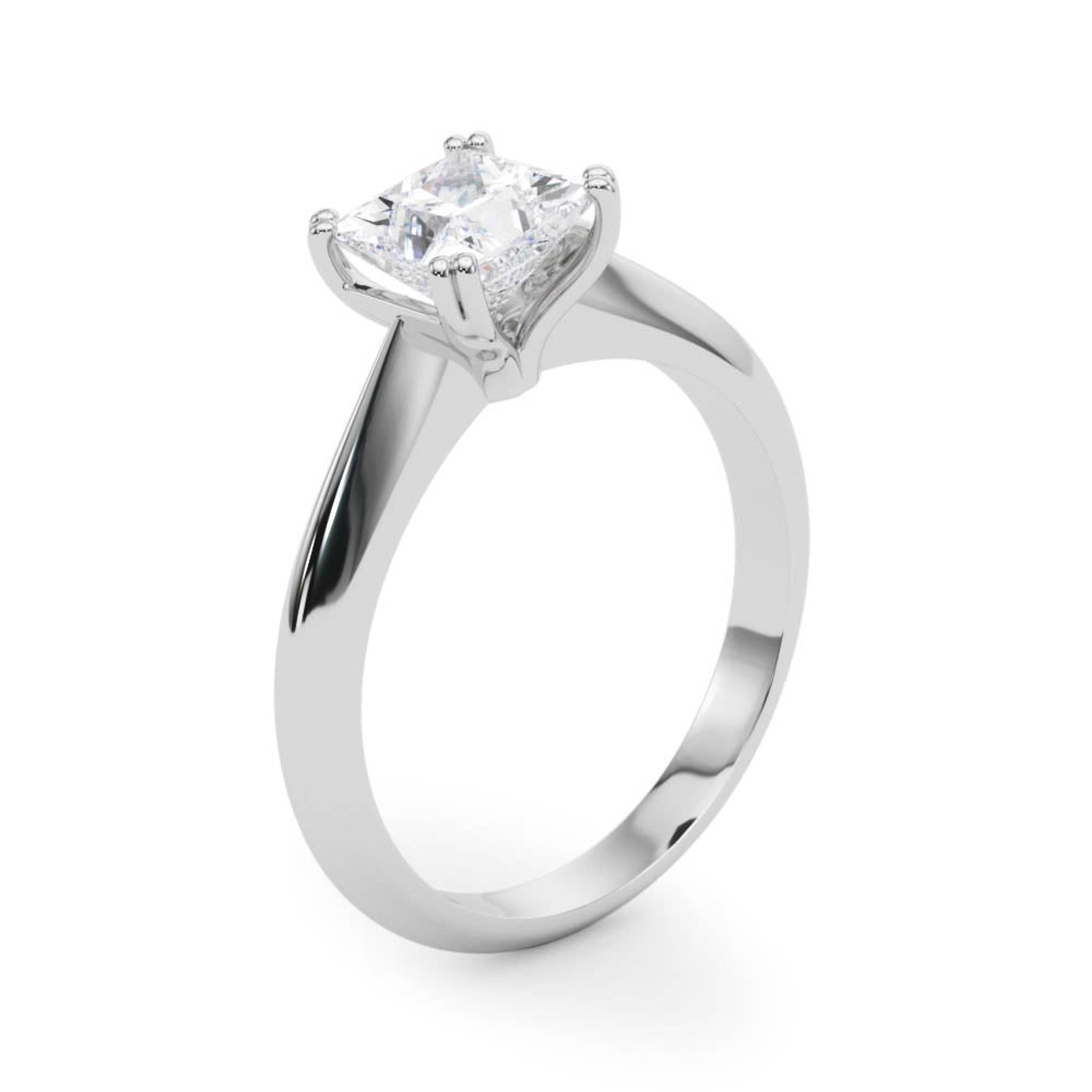 Ava Princess Diamond Solitaire Engagement Ring