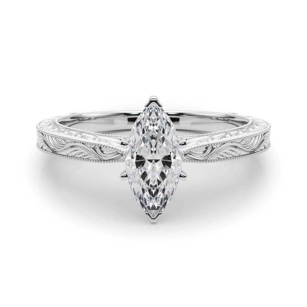 Victoria Marquise Diamond Solitaire Engagement Ring