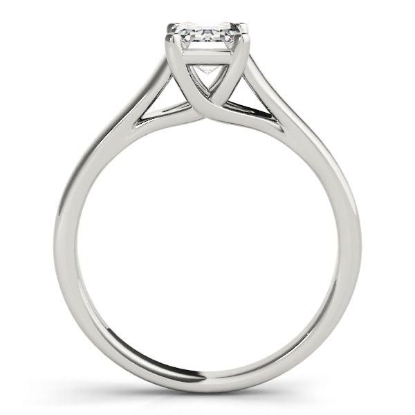 Evelyn Emerald Diamond Solitaire Engagement Ring