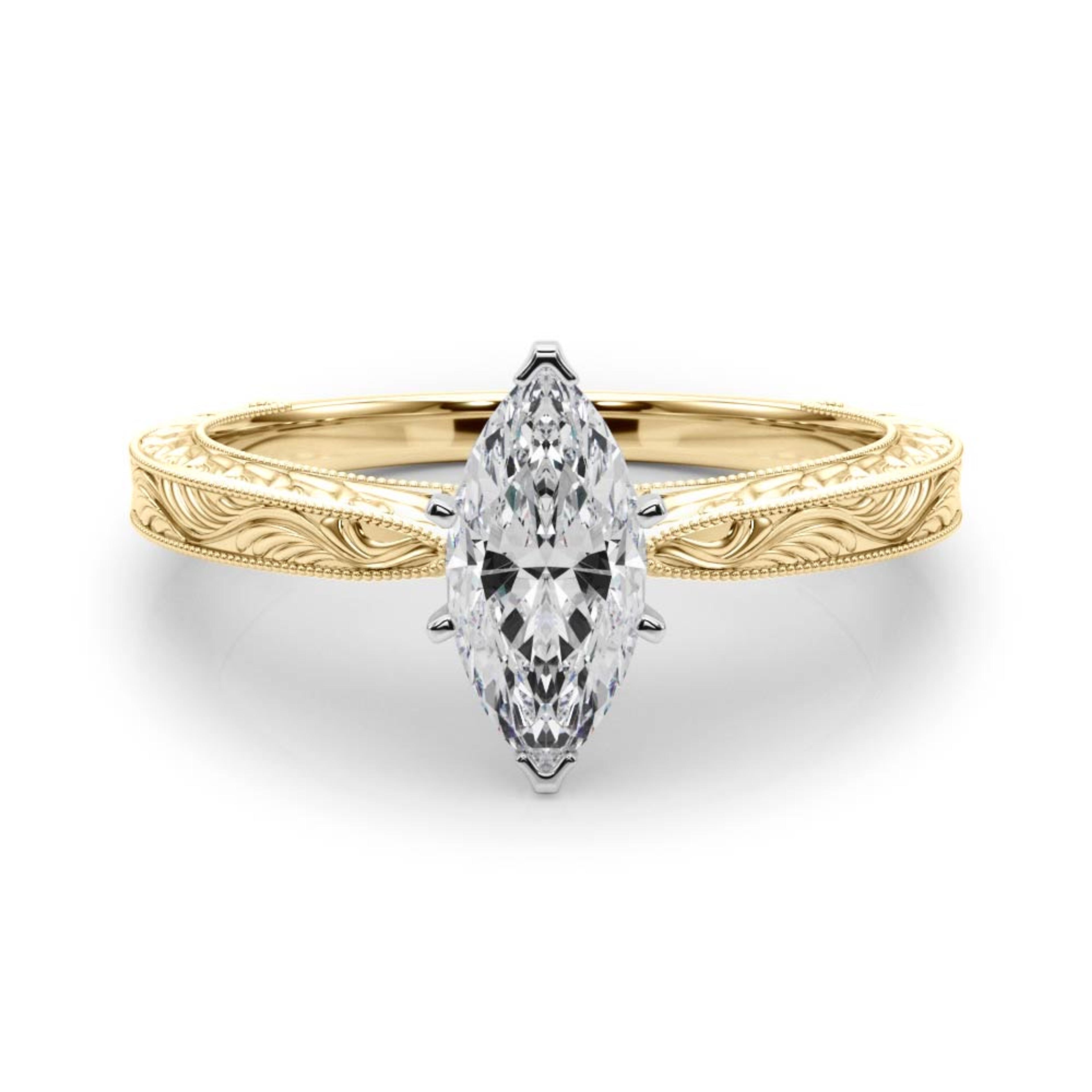 Victoria Marquise Diamond Solitaire Engagement Ring
