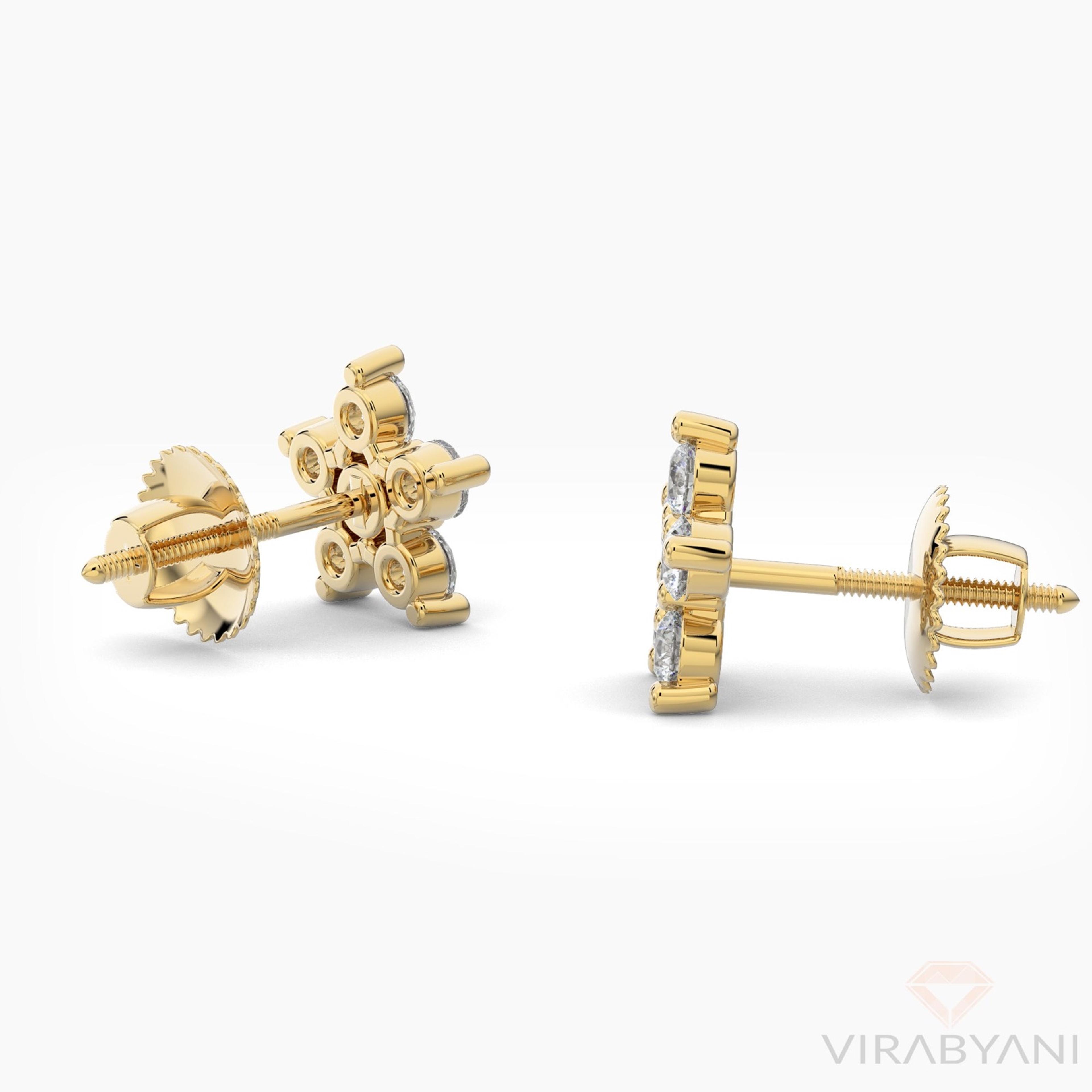0.36 ct. Diamond Flower Stud Earrings