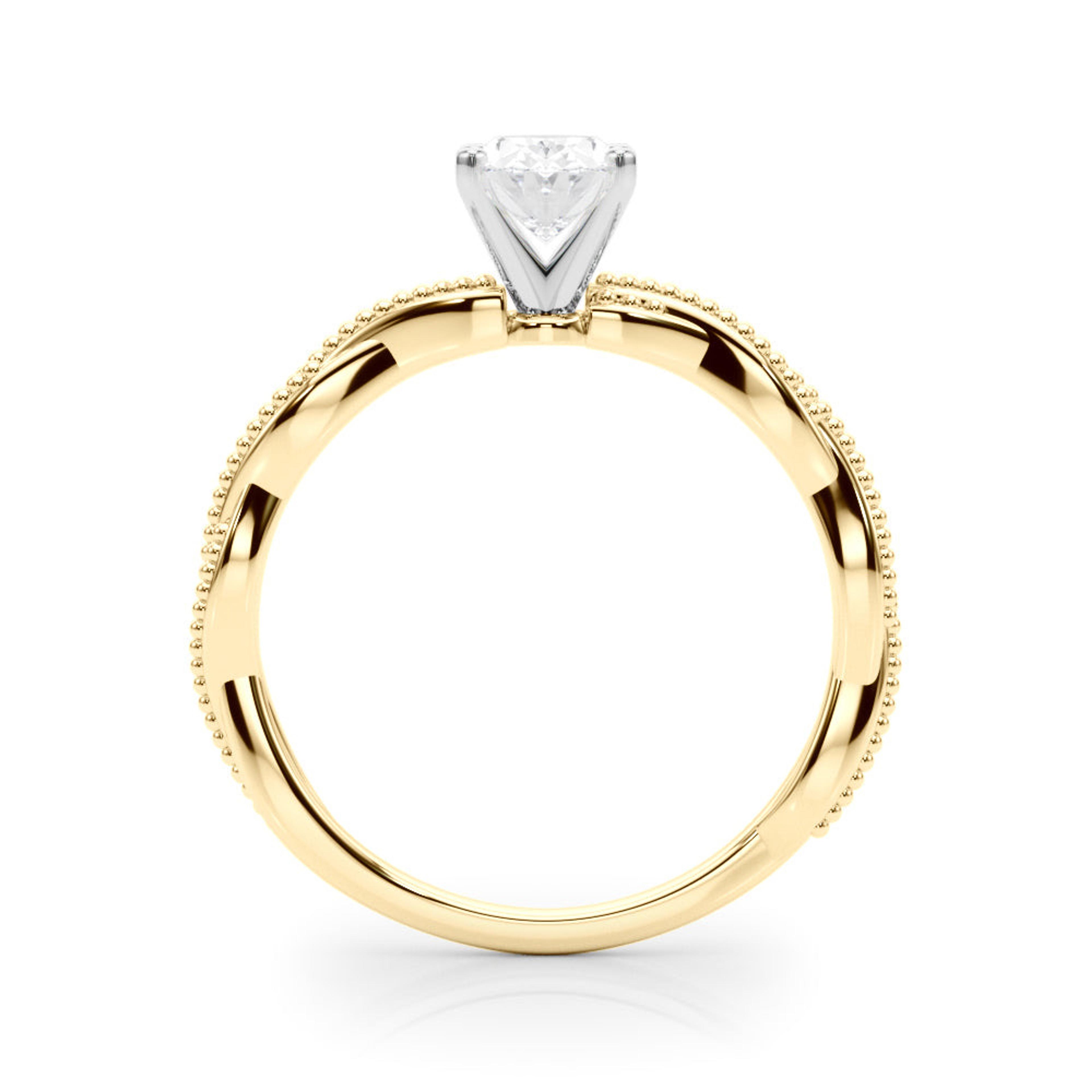 Anastasia Twisted Vine Oval Lab Grown Diamond Solitaire Engagement Ring IGI Certified