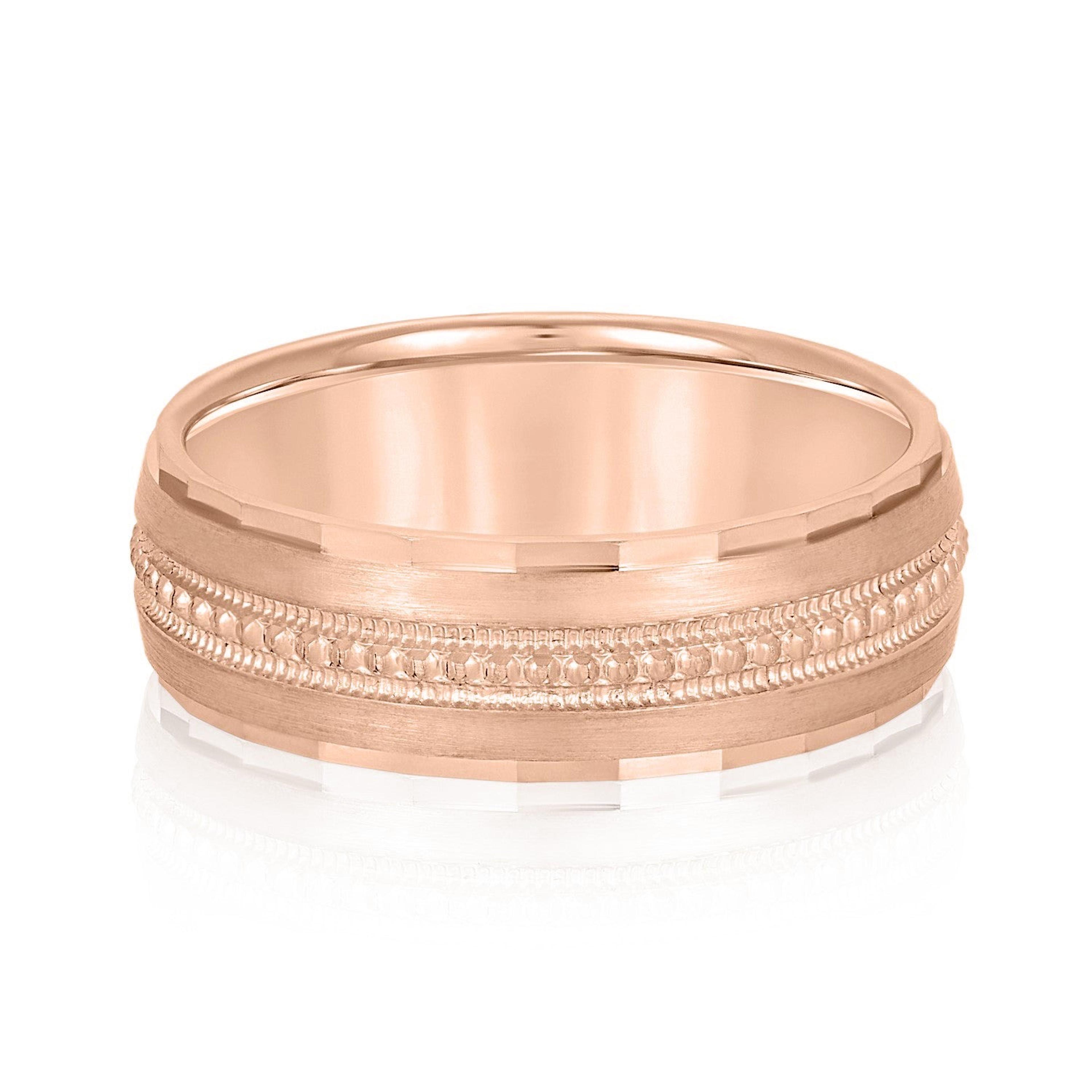 Men's Fancy Milgrain Wedding Band