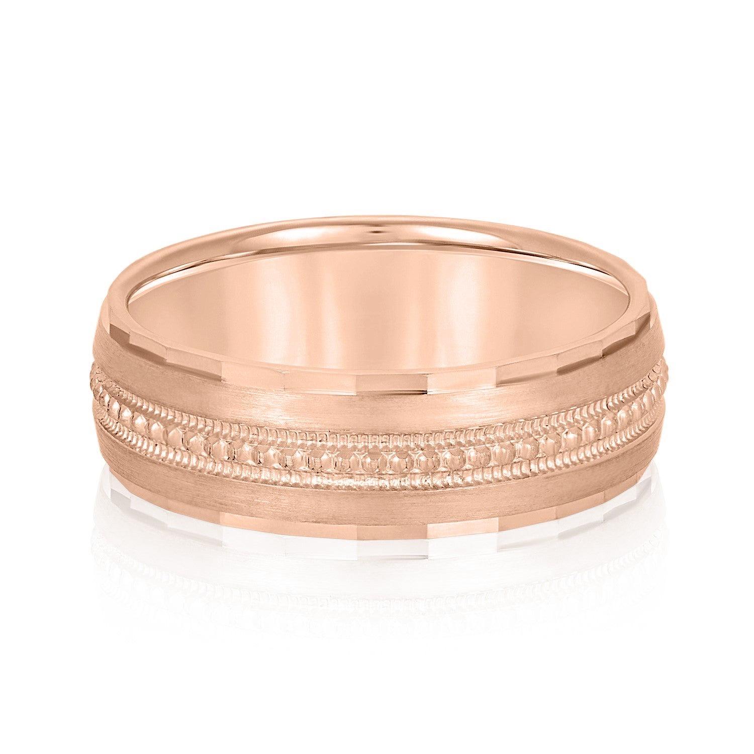 Men's Fancy Milgrain Wedding Band