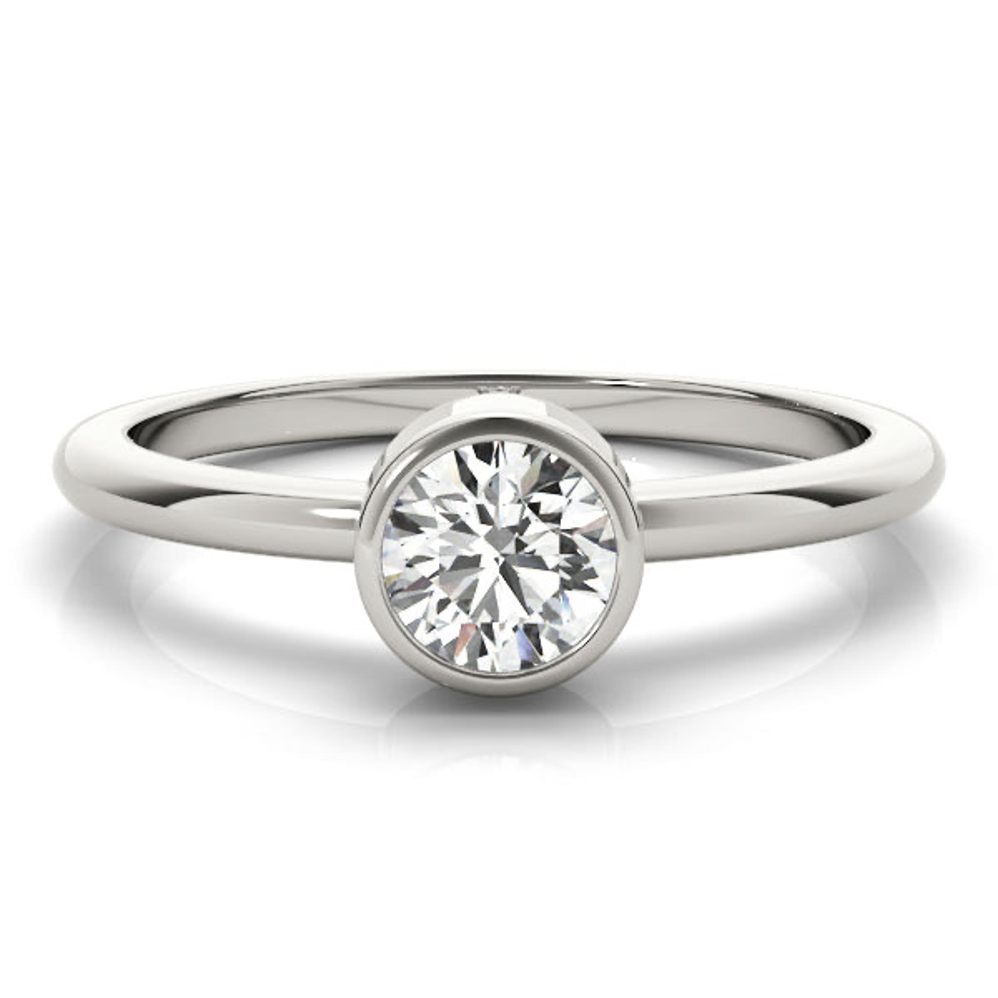 Luna Round Diamond Solitaire Engagement Ring