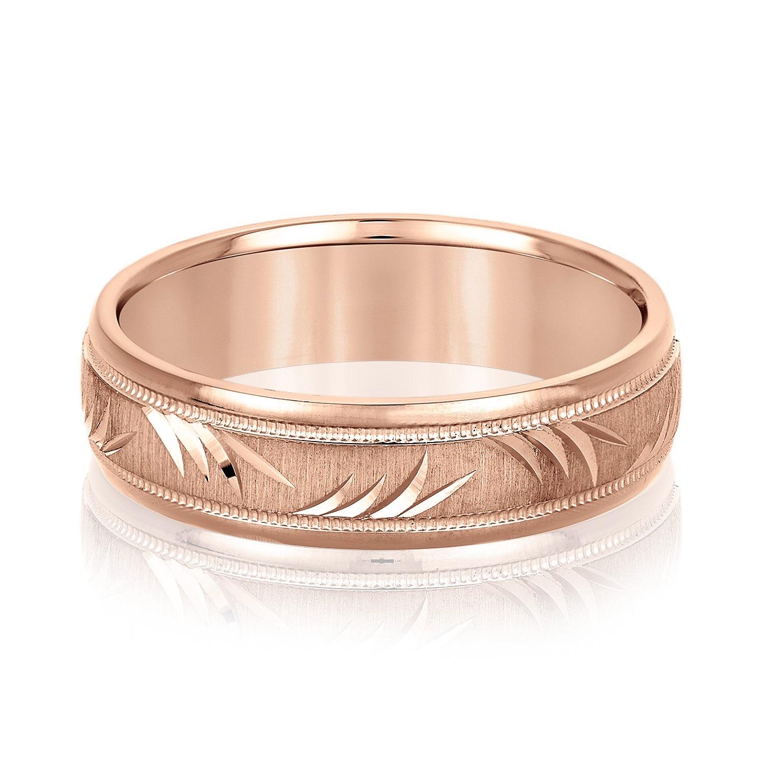 Men's Nature Inspired Diagonal Leaf Band
