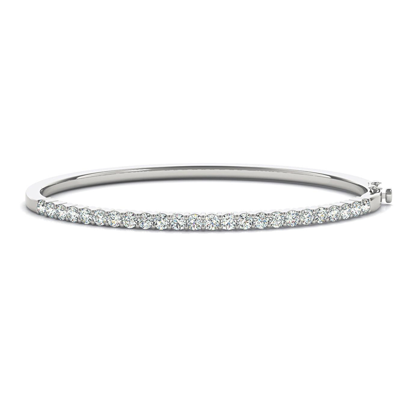 1.50 ctw Round Diamond Classic Bangle Bracelet-VIRABYANI