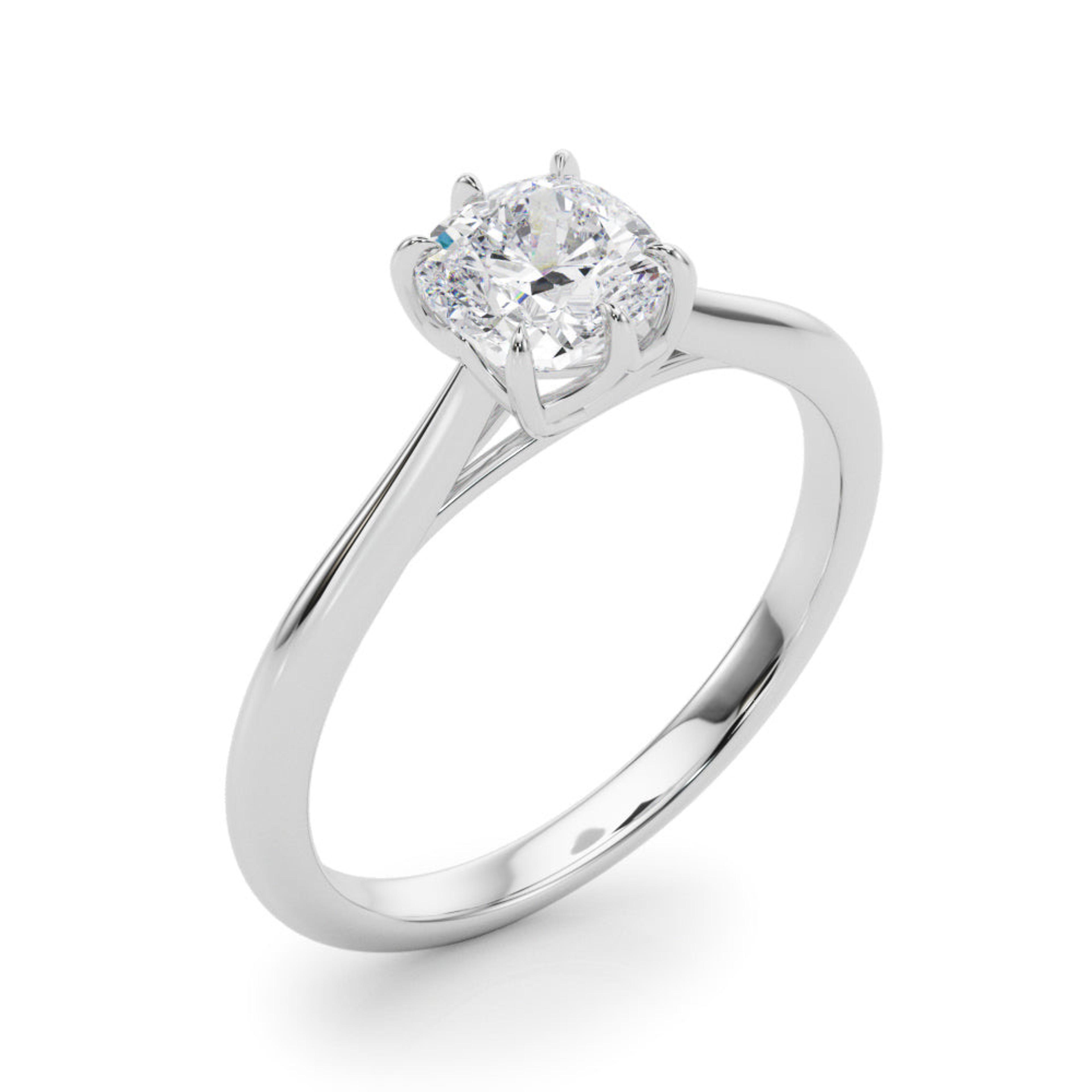 Grace Cushion Diamond Solitaire Engagement Ring