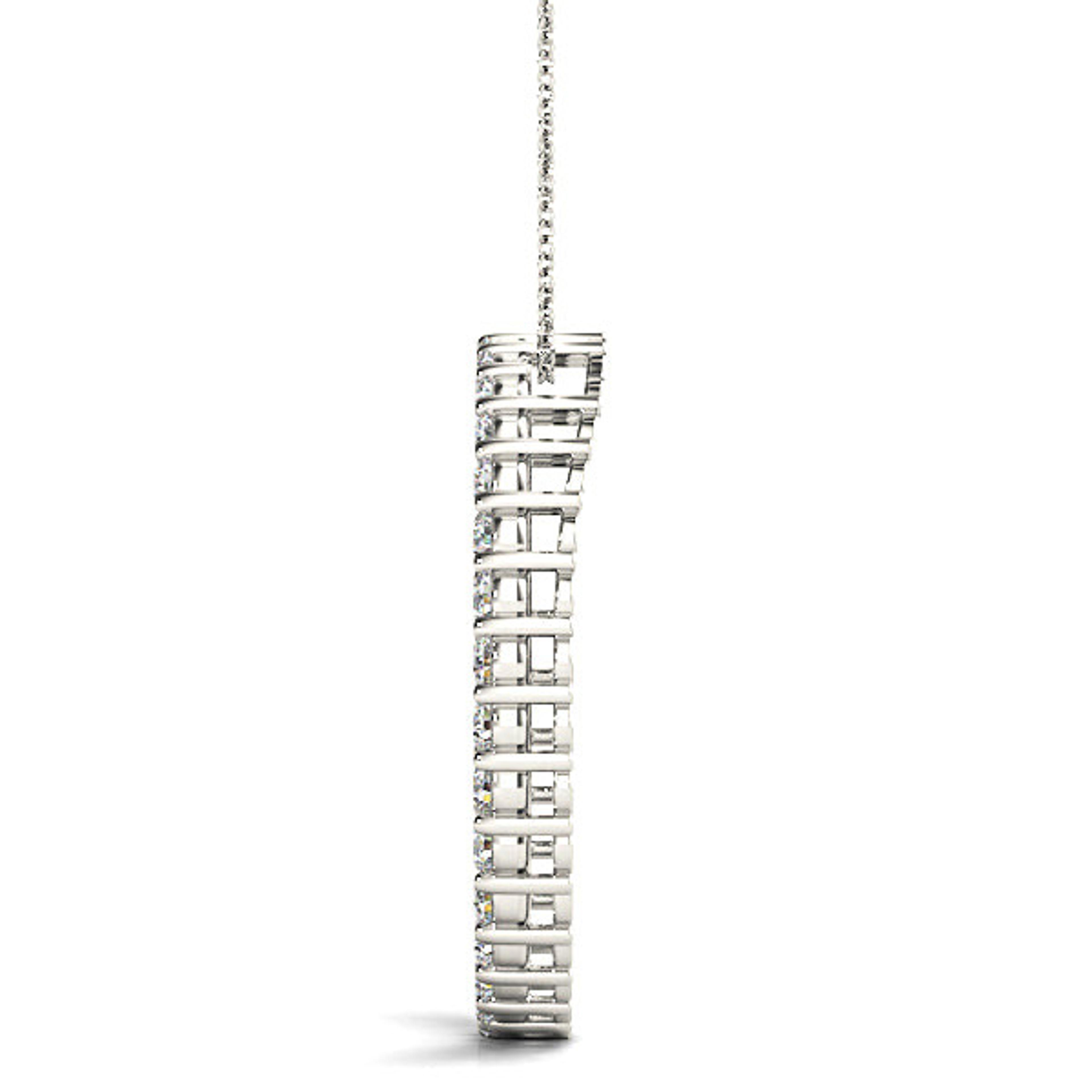 1.02 ctw Diamond Circle Necklace Pendant Shared Prong Set-VIRABYANI