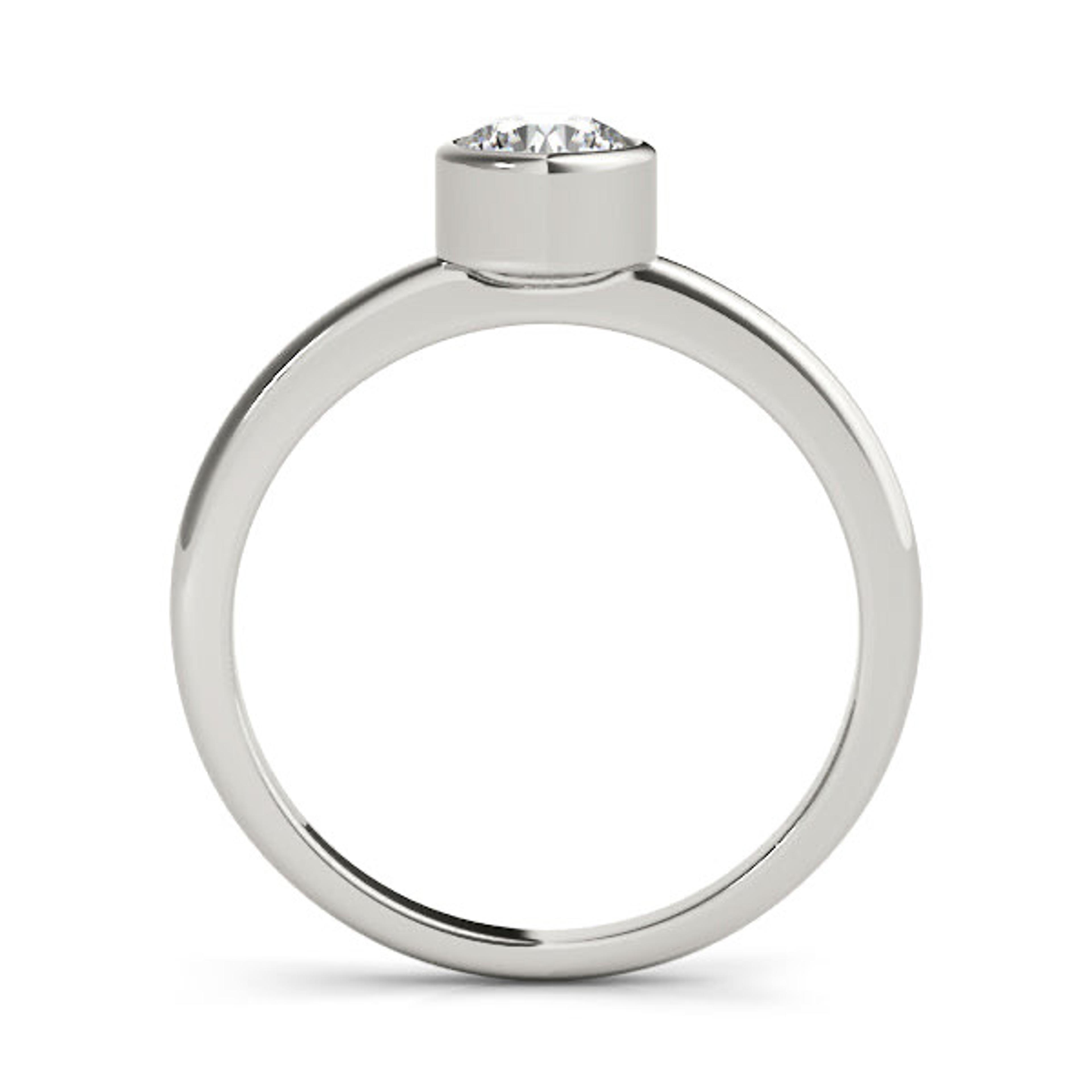 Luna Round Lab Grown Diamond Solitaire Engagement Ring IGI Certified