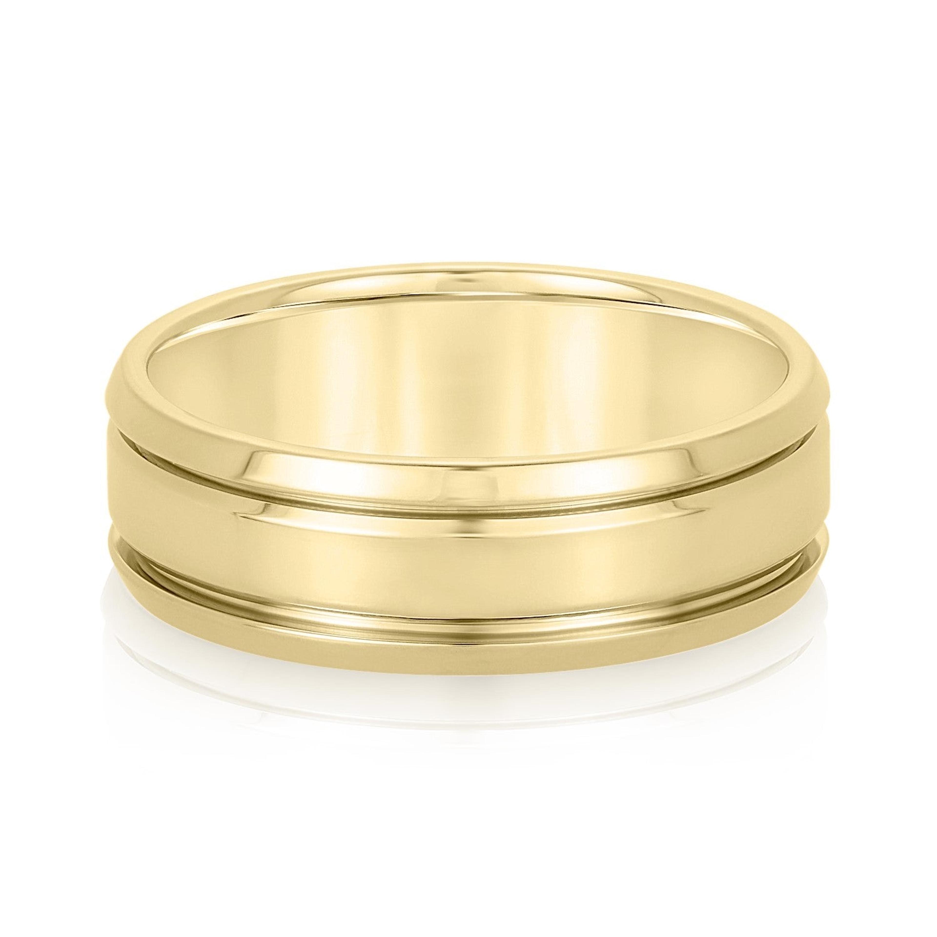Men's Classic Double Inlay Wedding Band