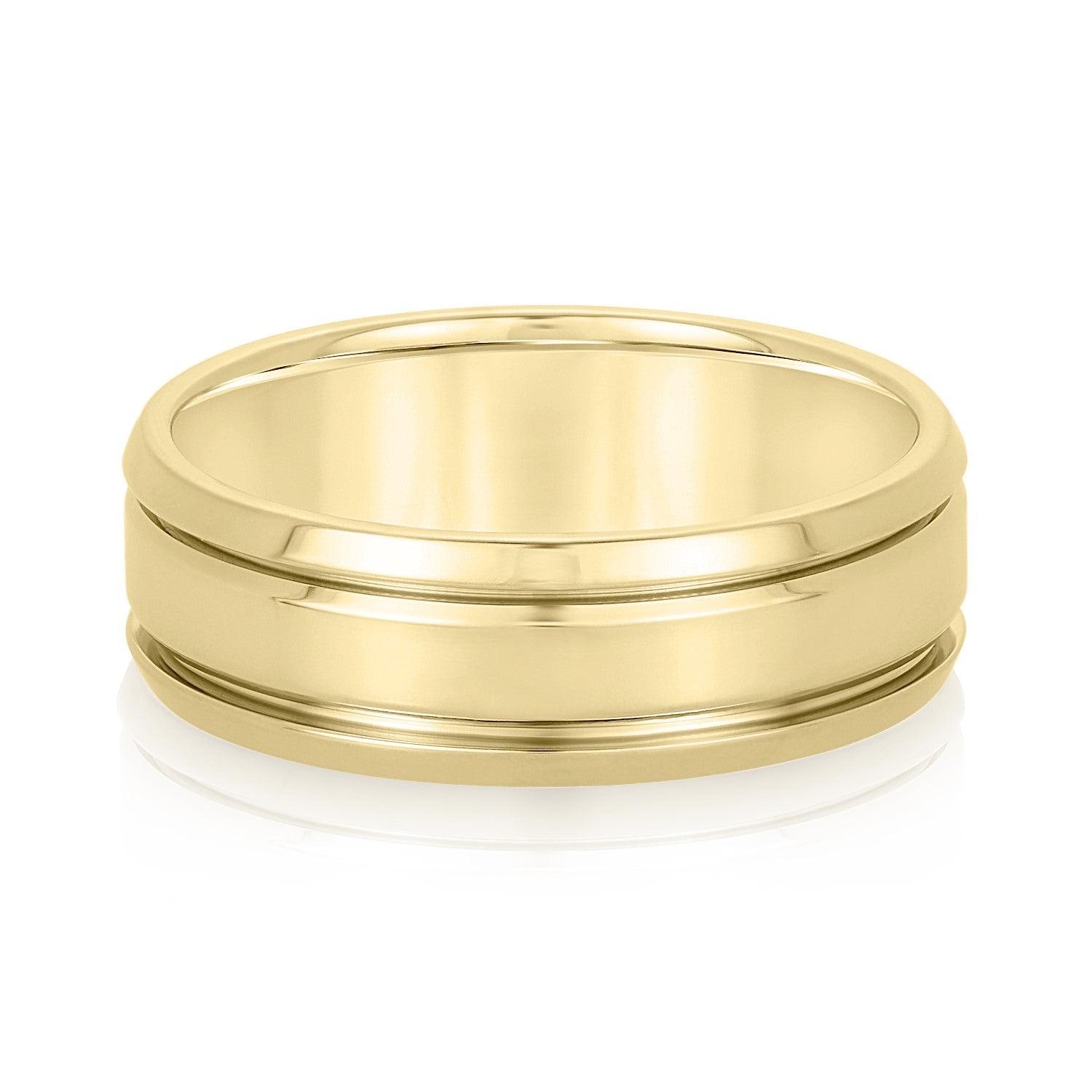Men's Classic Double Inlay Wedding Band