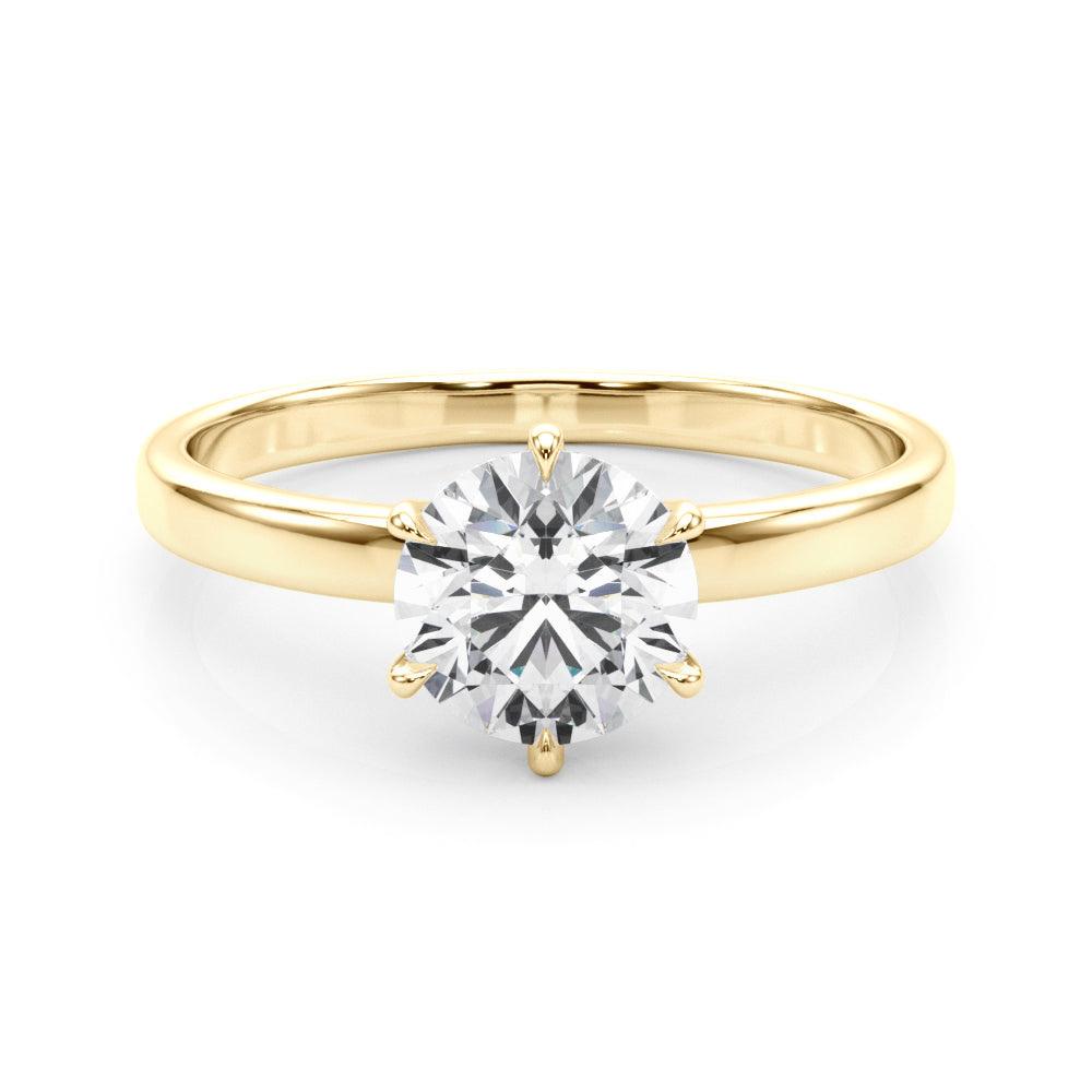 Reigna Round Diamond Solitaire Engagement Ring