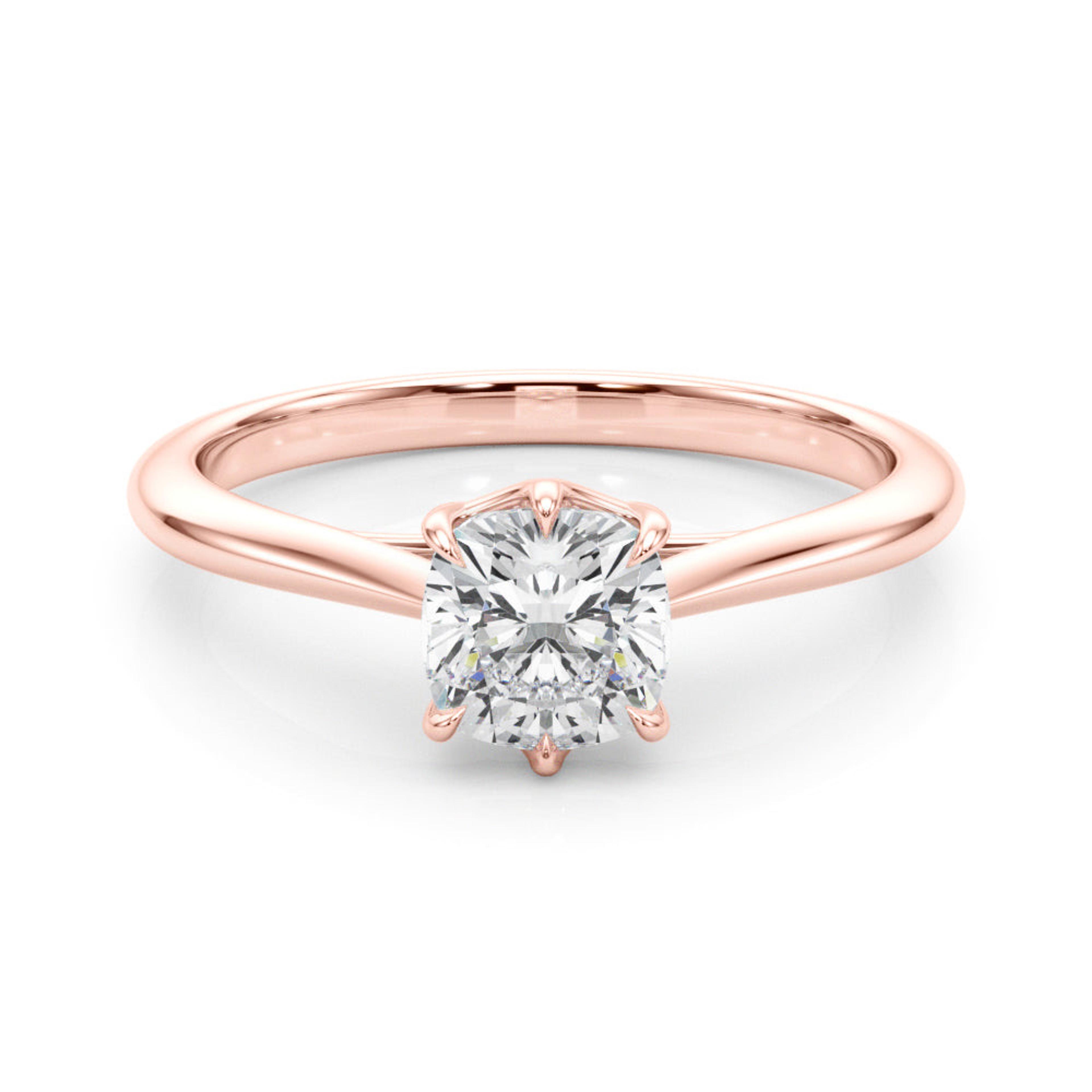 Grace Cushion Diamond Solitaire Engagement Ring