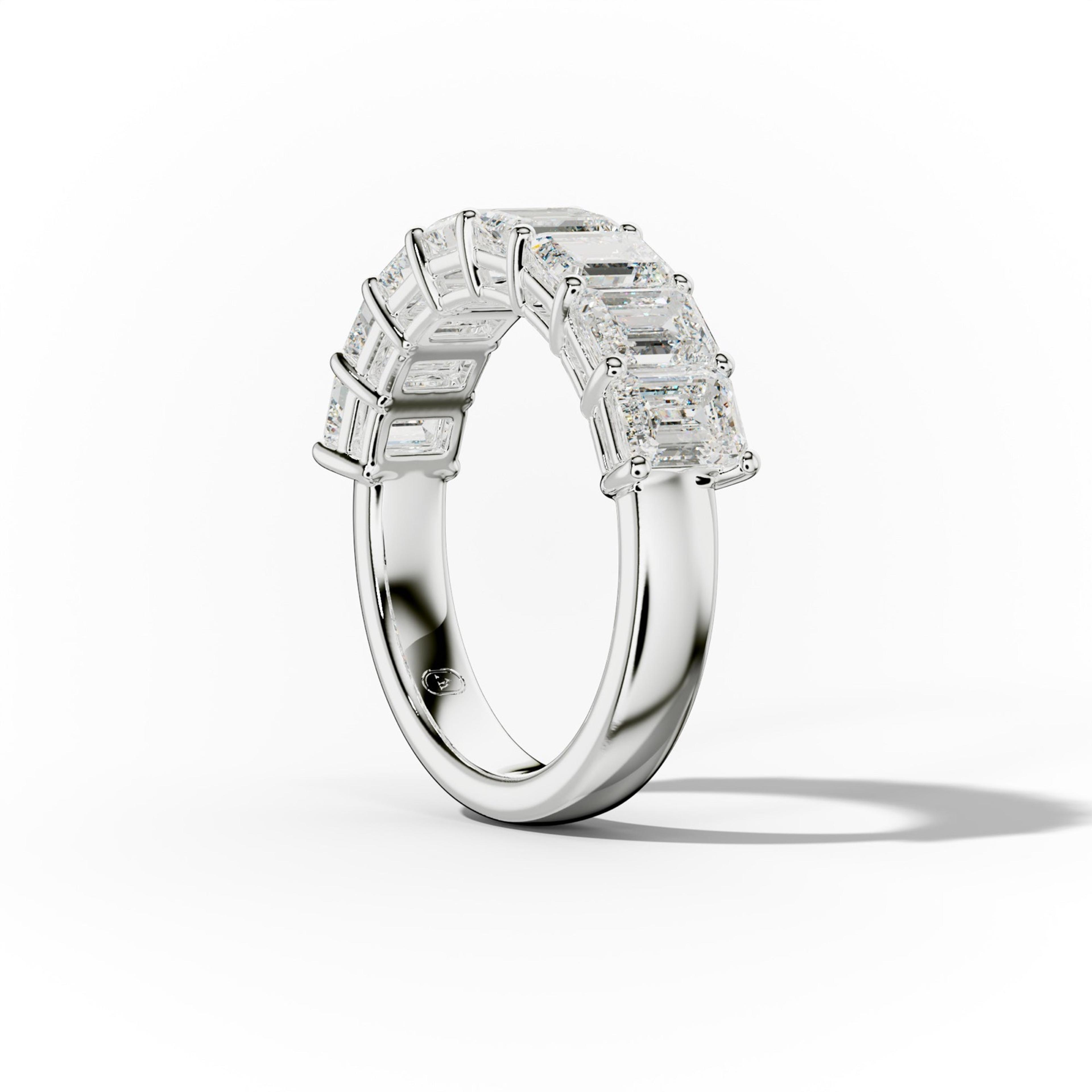 3.0 Carat Emerald Cut  Diamond Anniversary Band