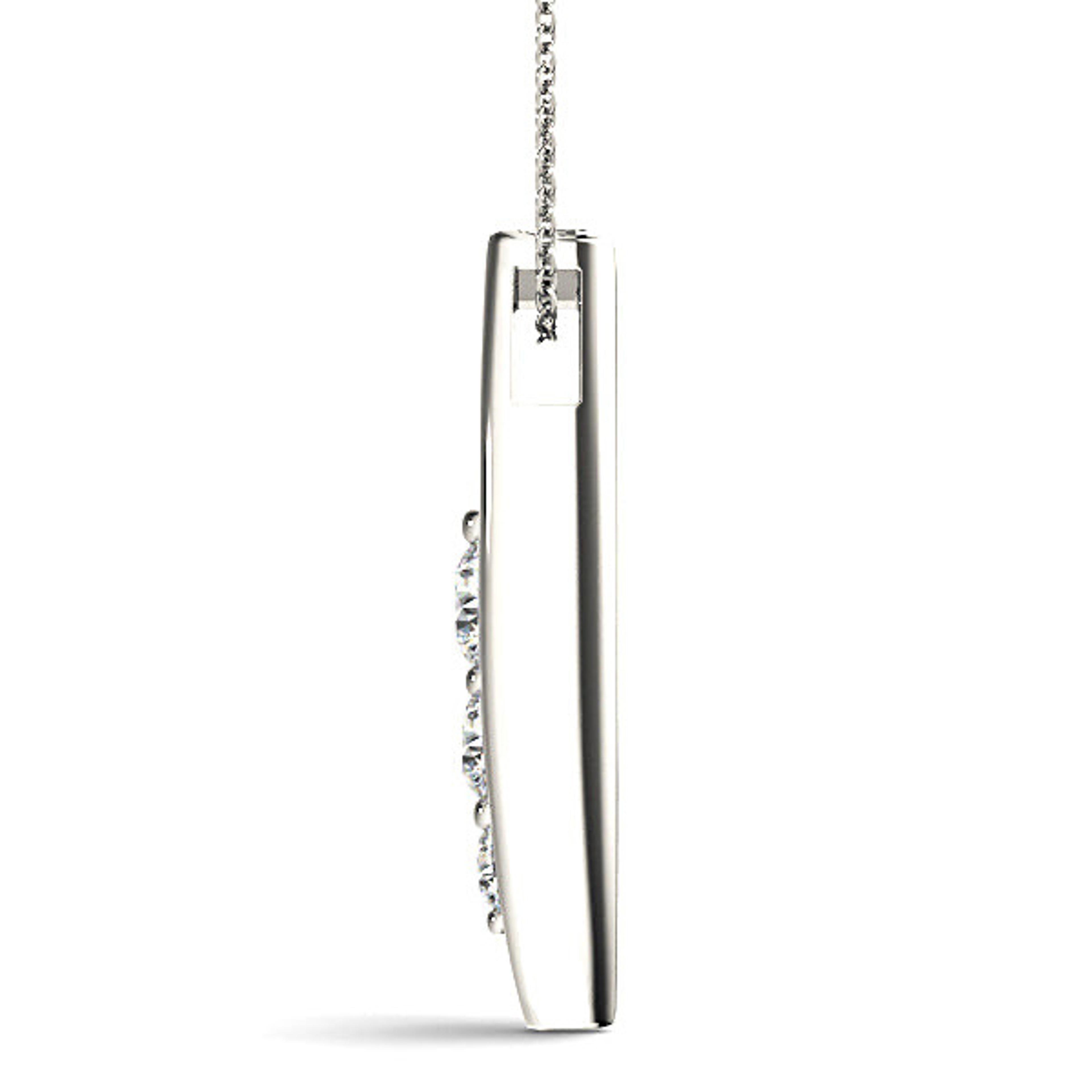 0.50 ctw Diamond Three Stone Necklace Pendant-VIRABYANI