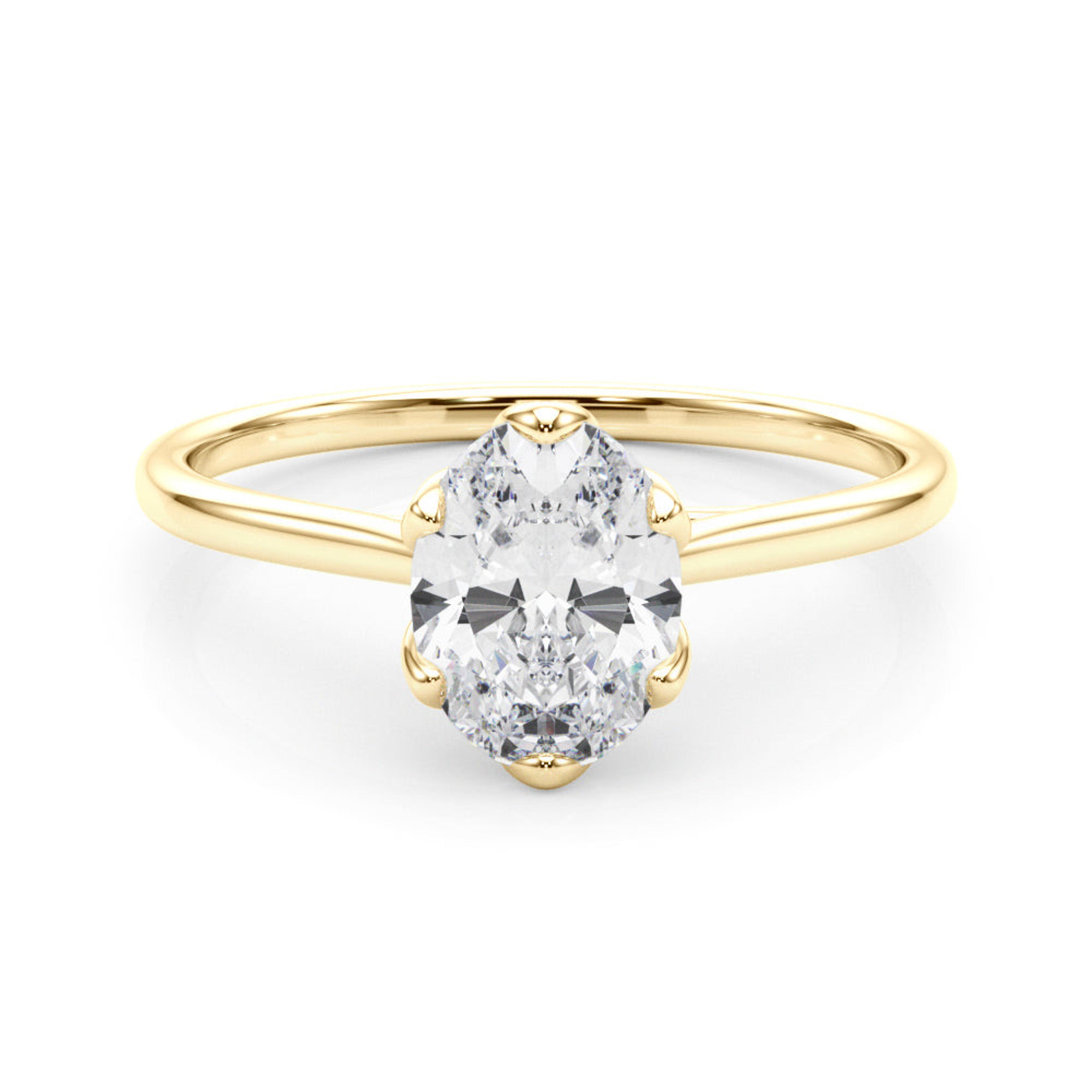 Esme Oval Lab Grown Diamond Solitaire Engagement Ring IGI Certified