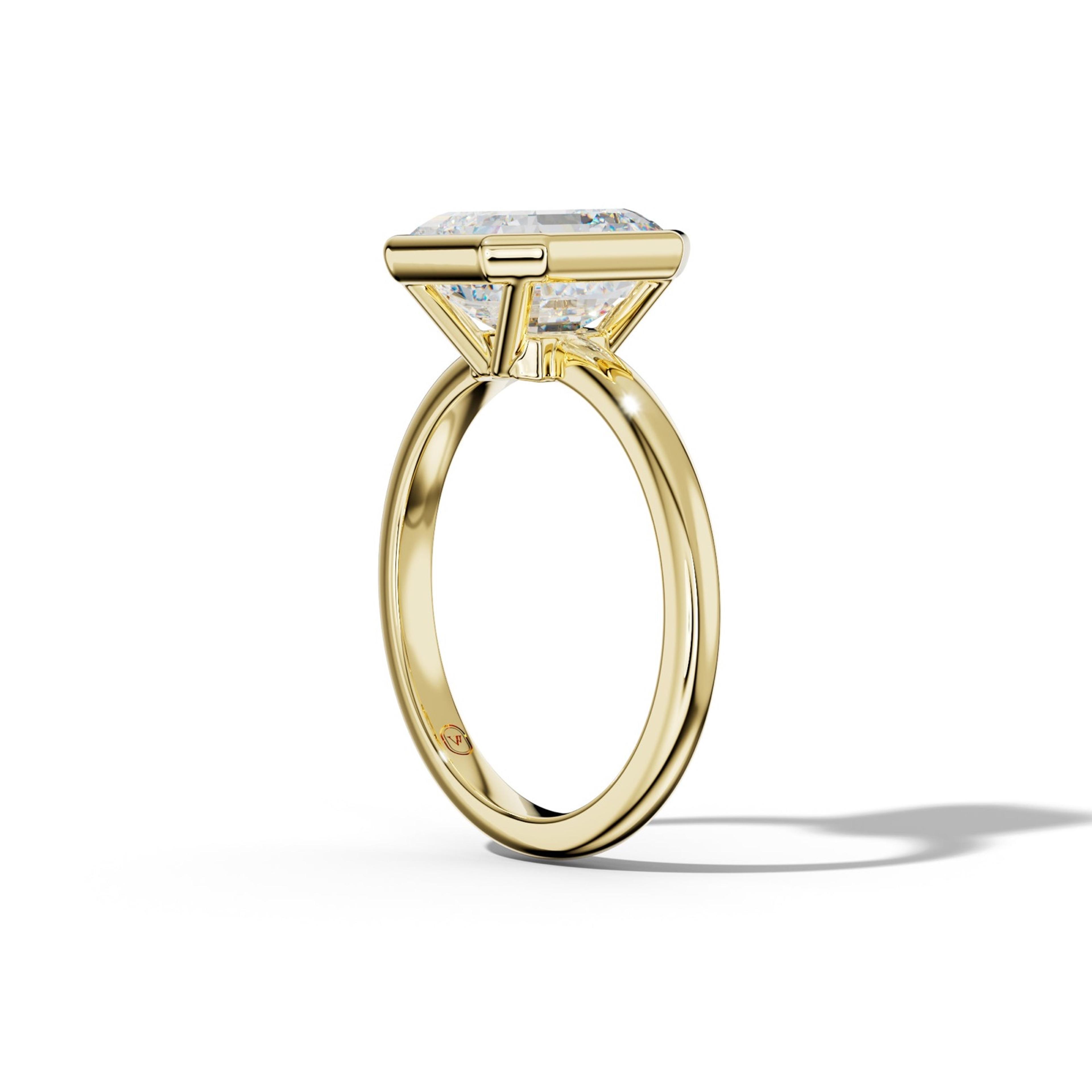 Malaya Asscher Diamond Engagement Ring