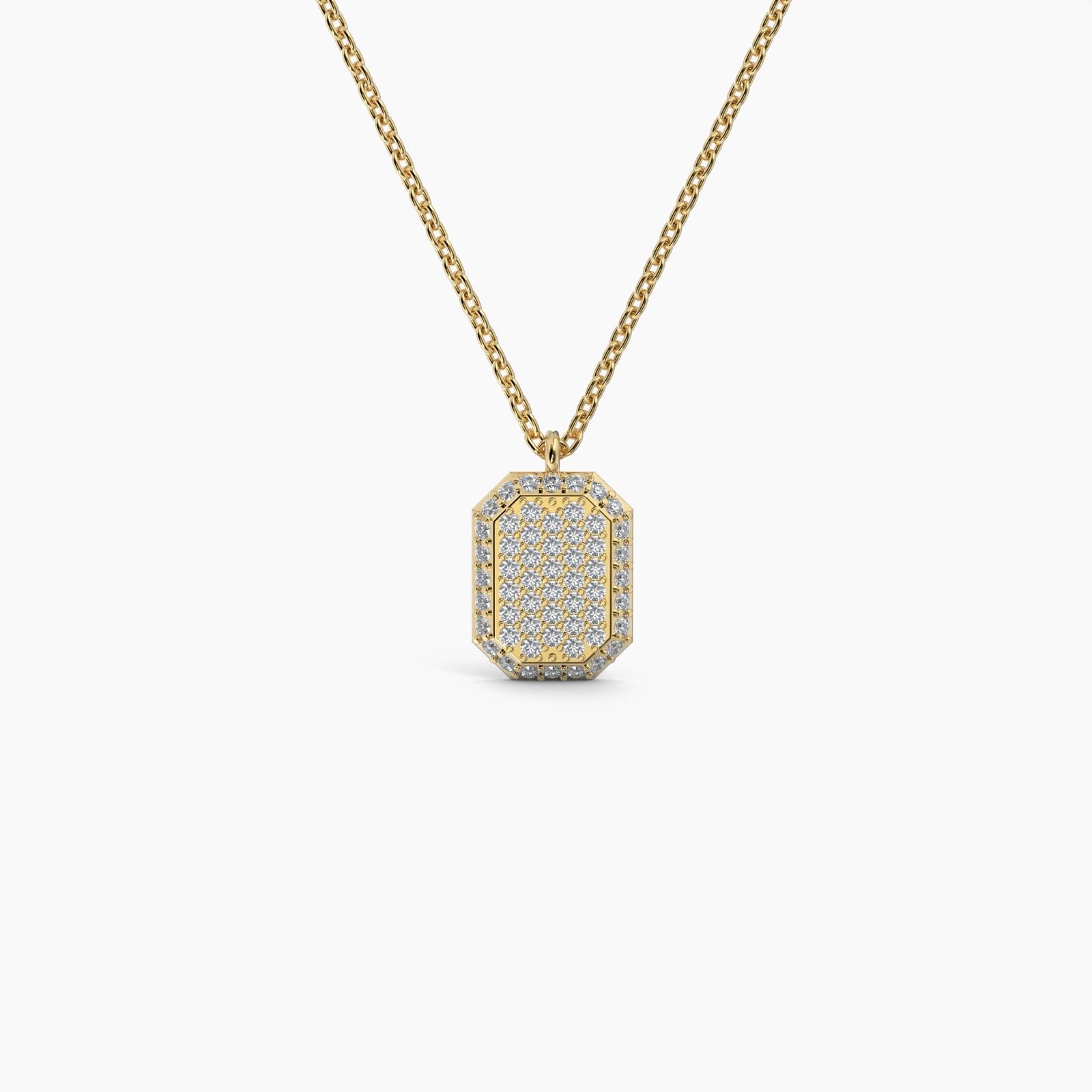 Emerald Shaped AMoré Pavé Necklace With 0.45 ct. Diamonds