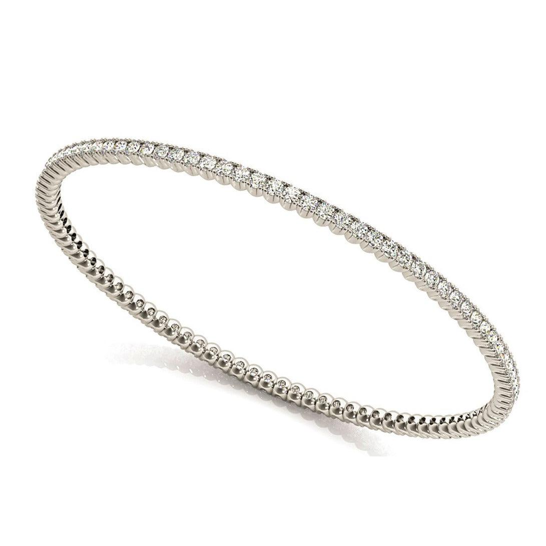 2.75 ctw Round Diamond Eternity Bangle Bracelet-VIRABYANI