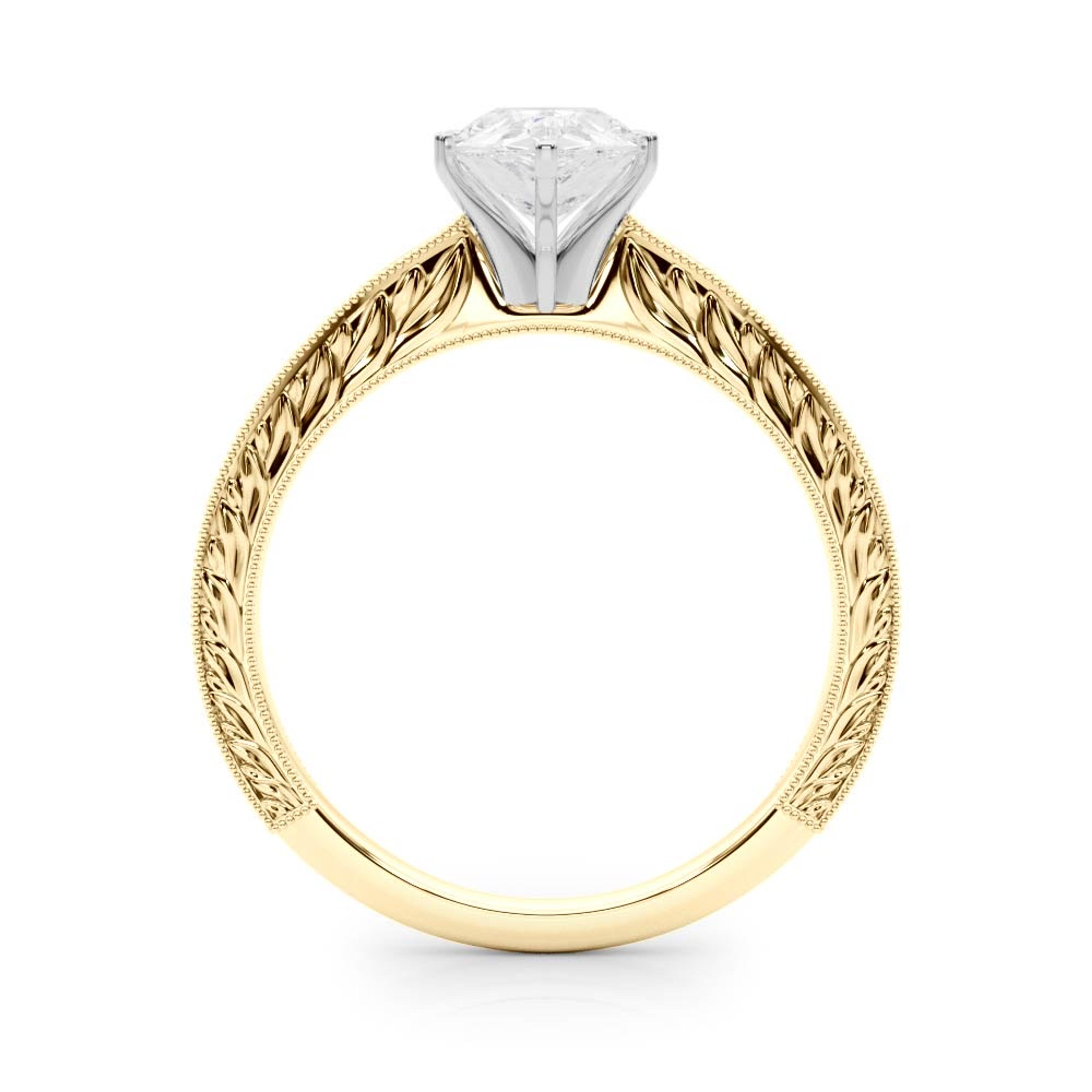 Victoria Pear Lab Grown Diamond Solitaire Engagement Ring IGI Certified